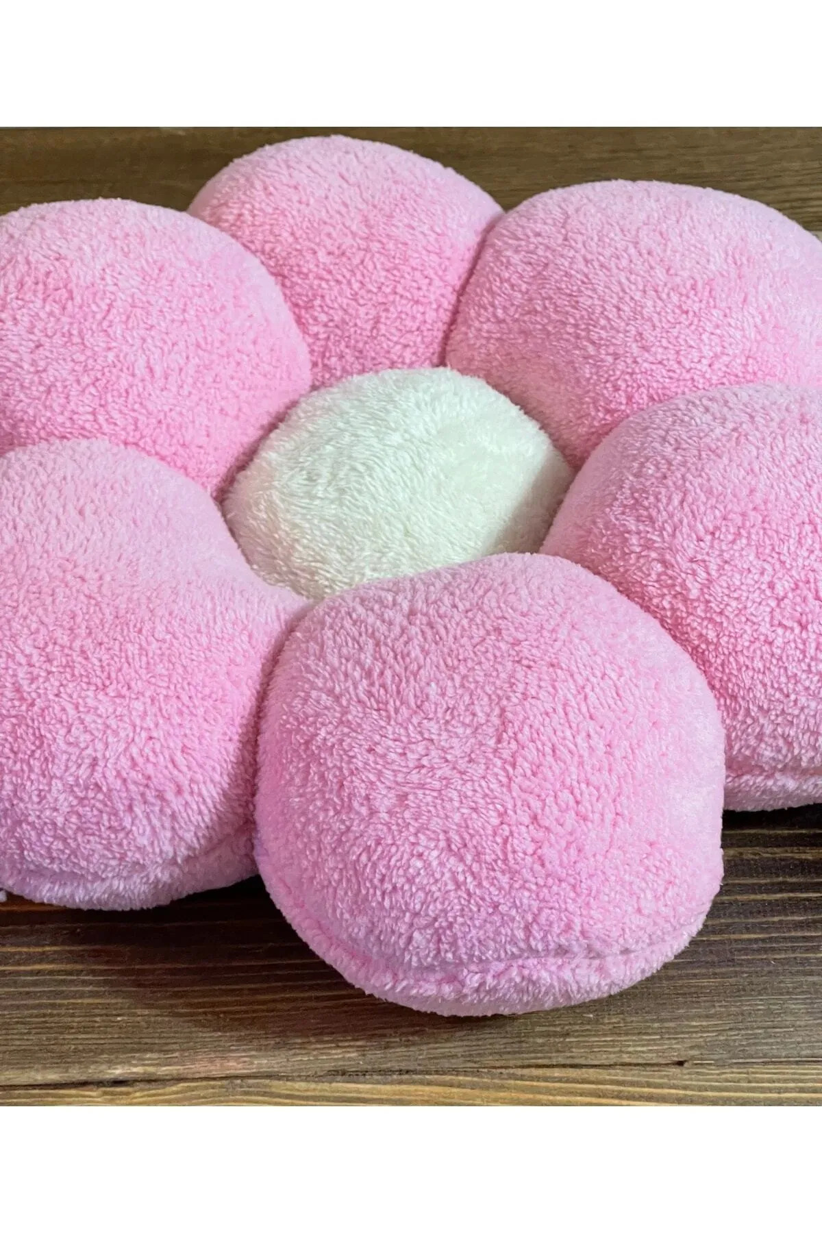 CandyPink-ecruDaisy Decorative Plush And Pillow Cushion