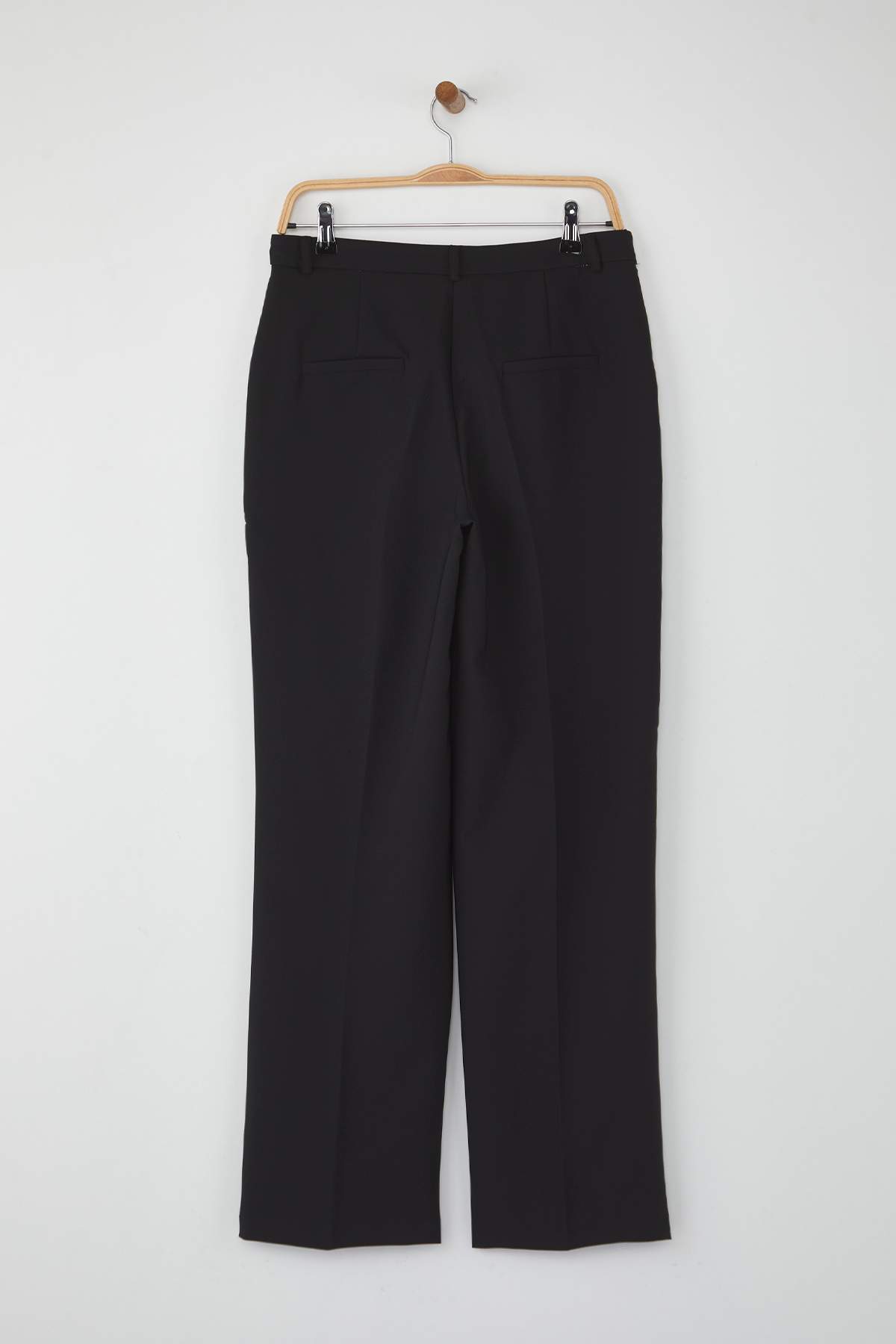 Trendyolmilla  Wardrobe Essentials Siyah İçten Bel Ayarlamalı Wide Leg/Geniş Paça Bootcut Pantolon | TWOAW26PL00028 - Görsel 7