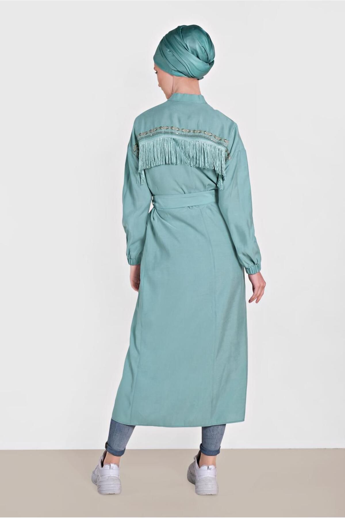 Alvina-Birded Tunic with Tassel Details on the Back 4473 4