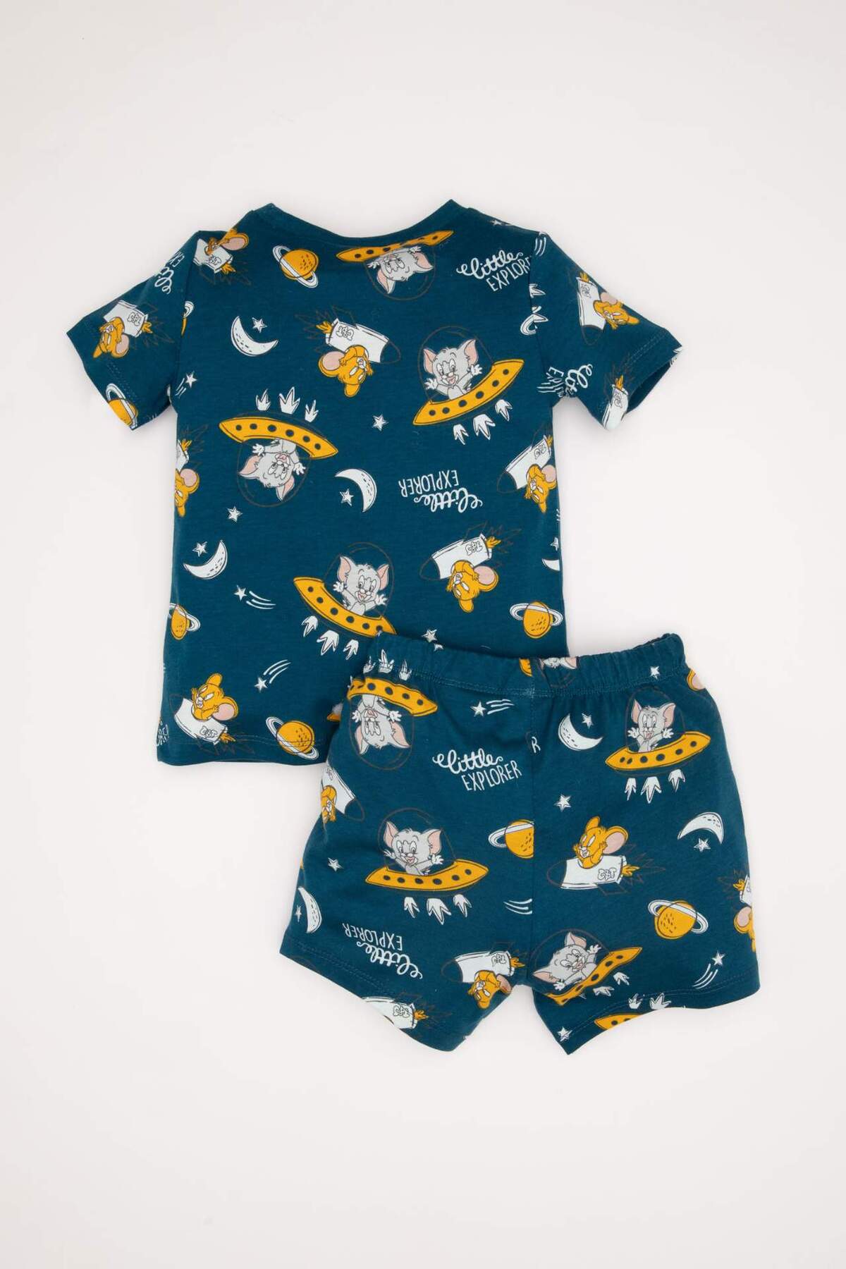Defacto Erkek Bebek Tom & Jerry Pijama Takımı Kısa Kollu Penye Üst Şort D8322A5NS fotoğrafı 5 (önizleme)
