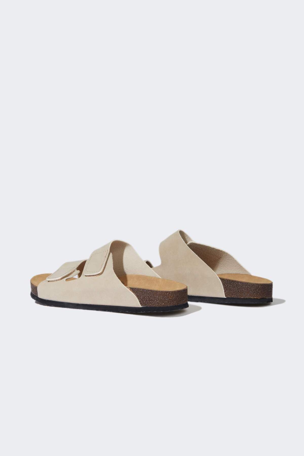 DeFacto-Herren-Slipper aus Kunstleder – flache Sohle, Doppelband, C3755AX24HS 3