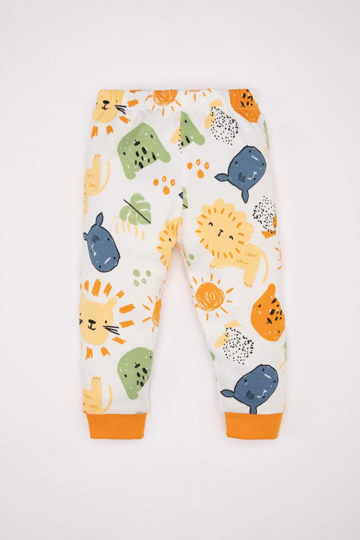 DeFacto-Safari Patterned Short Sleeve Pajamas Set for Baby Boy - C1991A524Sp 2