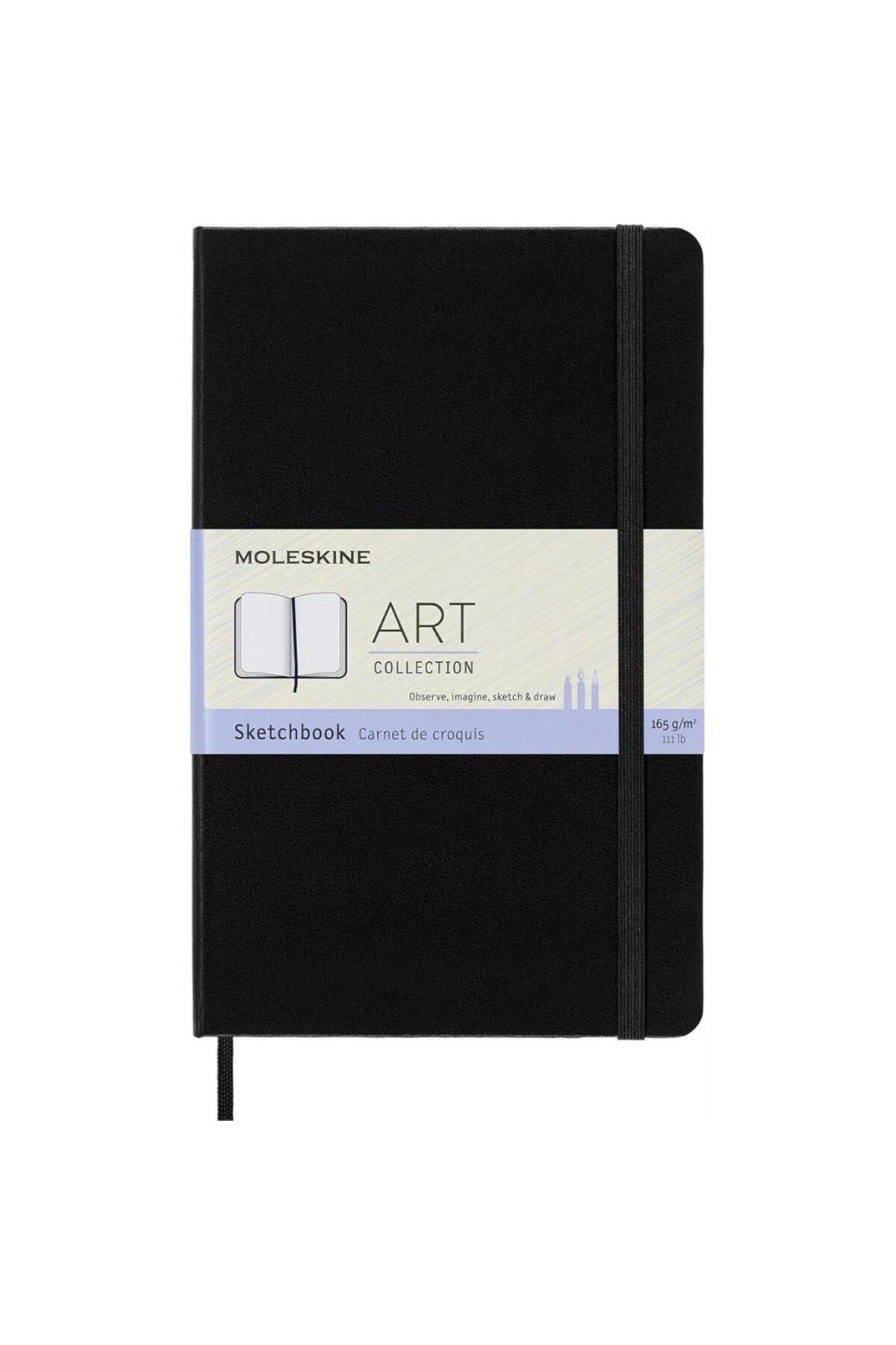 Moleskine-Σκληρό εξώφυλλο μεγάλου μεγέθους Μαύρο Βιβλίο Σκίτσου U96319 1