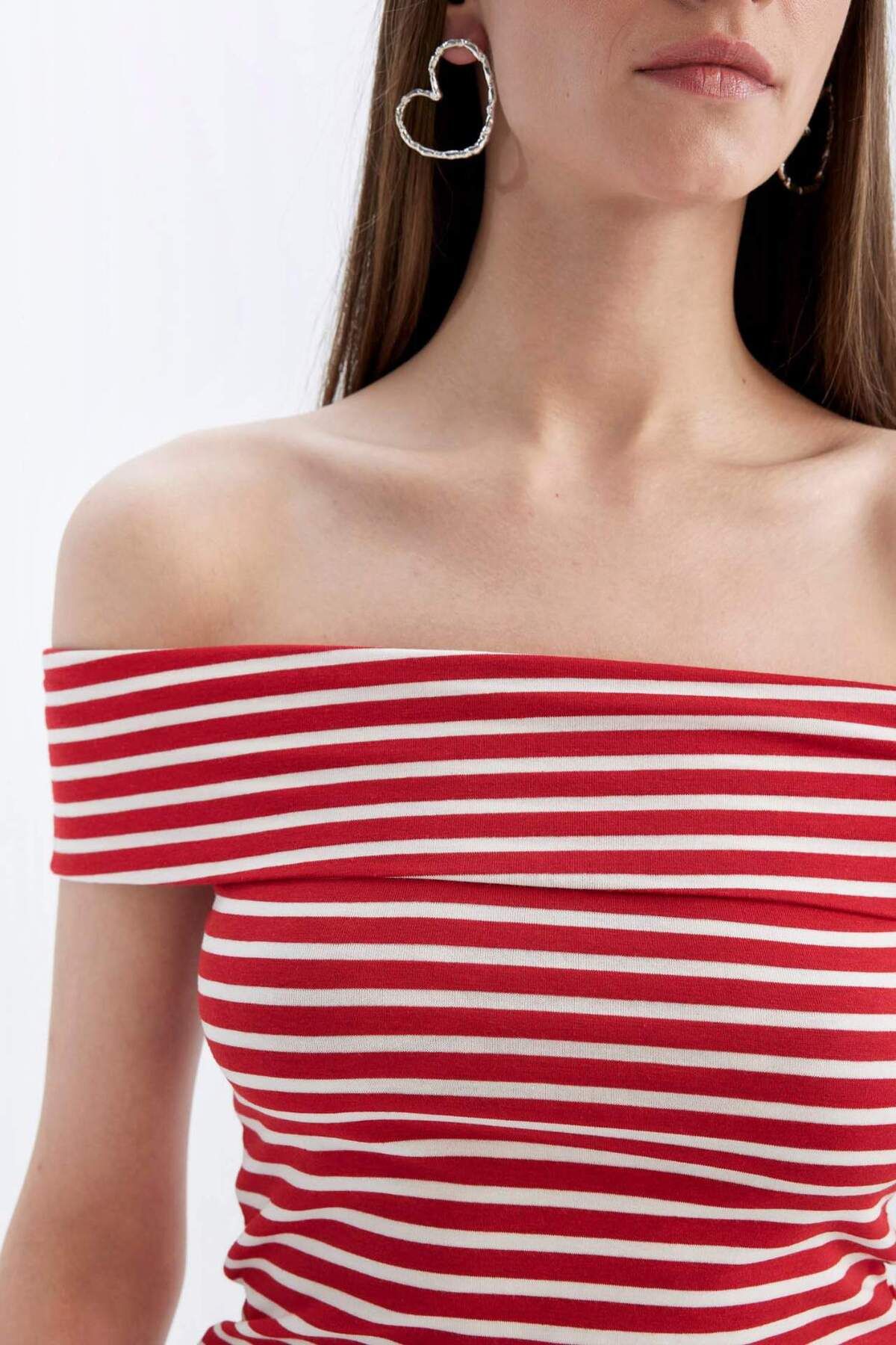 DeFacto-Kurzärmliges T-Shirt mit Schulterdetail D4143AX24SM 5