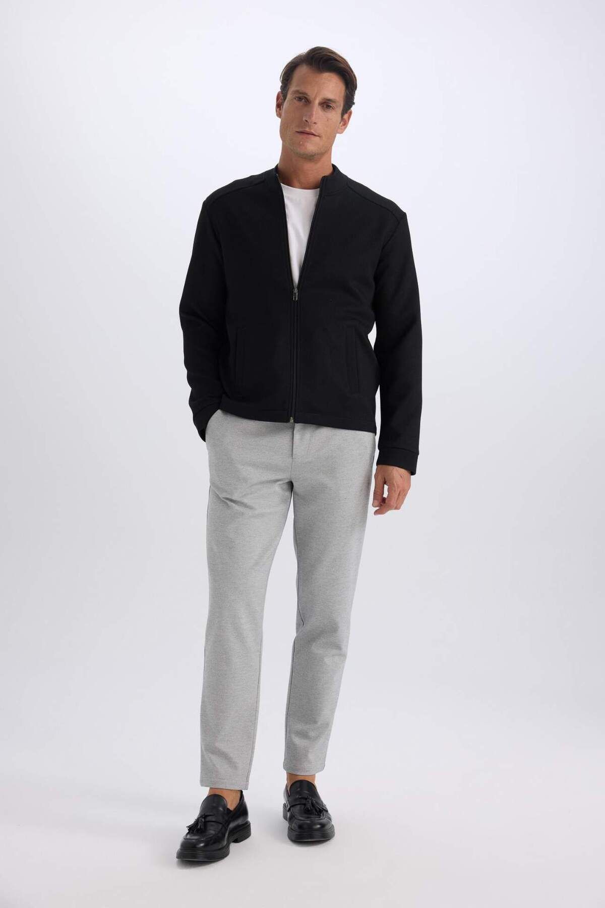 DeFacto-Jogger Straight Leg All-Way Stretching Summer Fabric Trousers T6317Az24Sp 5