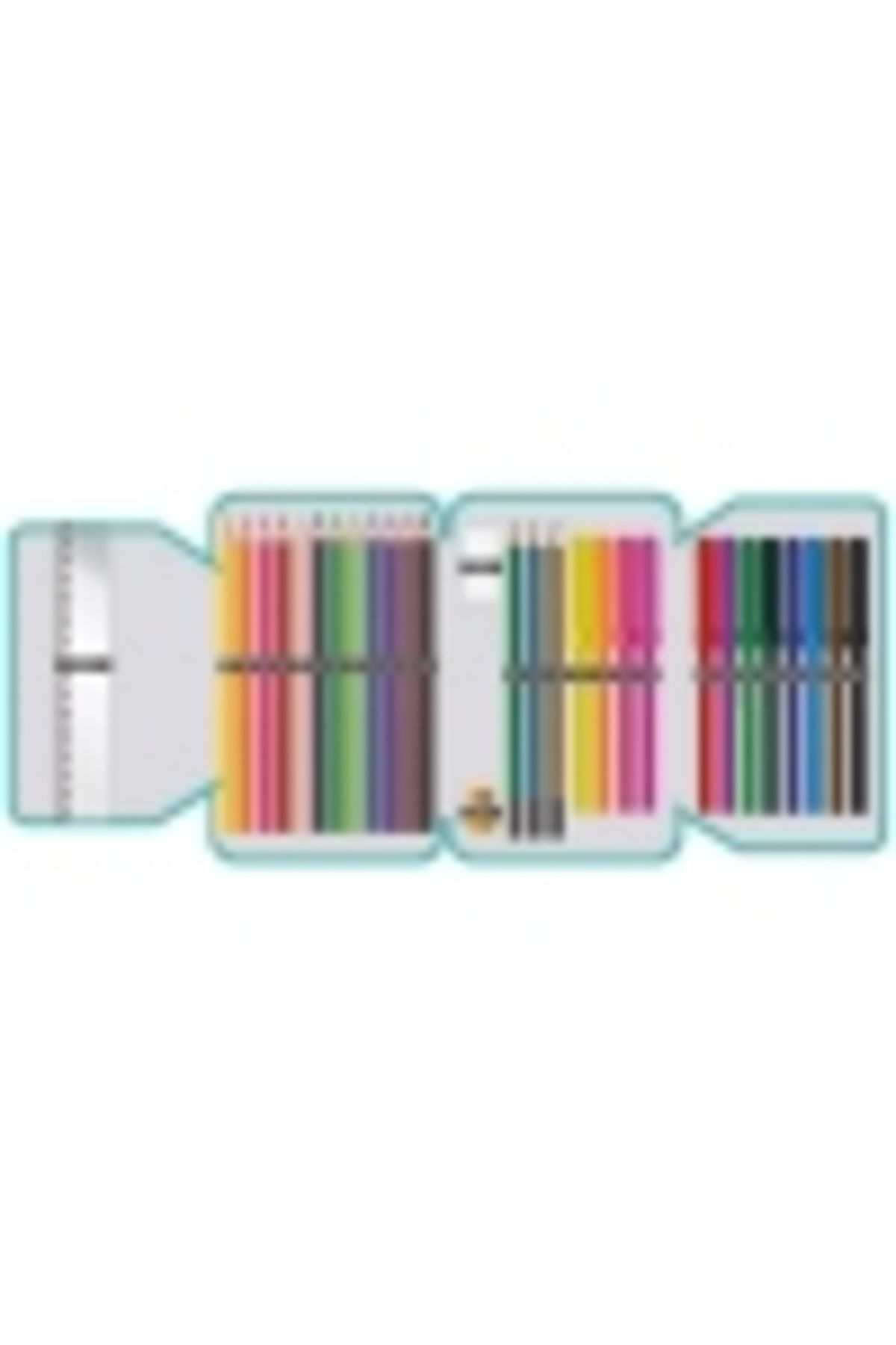 OEM-Fitted pencil case, 1 zipper, 2 extensions, 30 pieces, UNICORN 2
