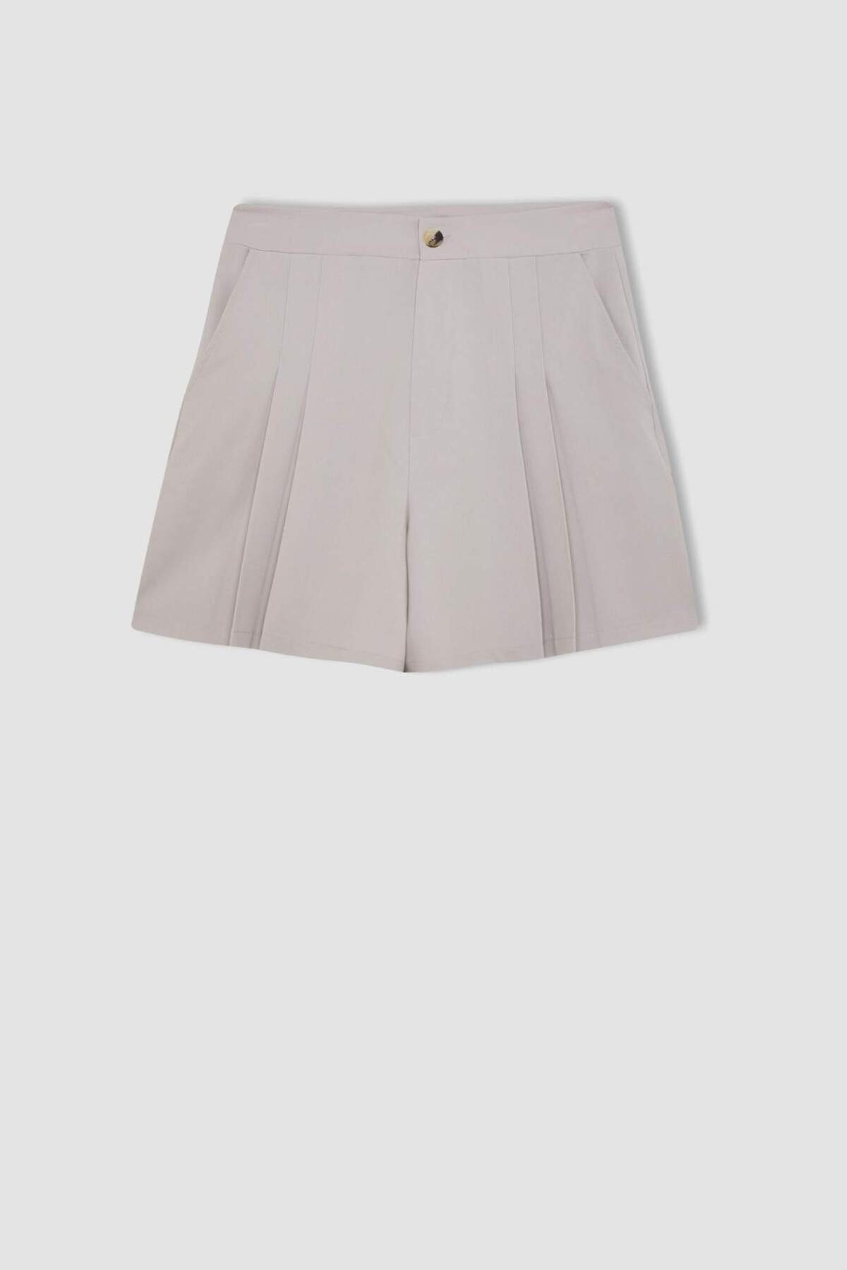DeFacto-Regular Fit High Waist Pleated Shorts D0963Ax24Sm 7