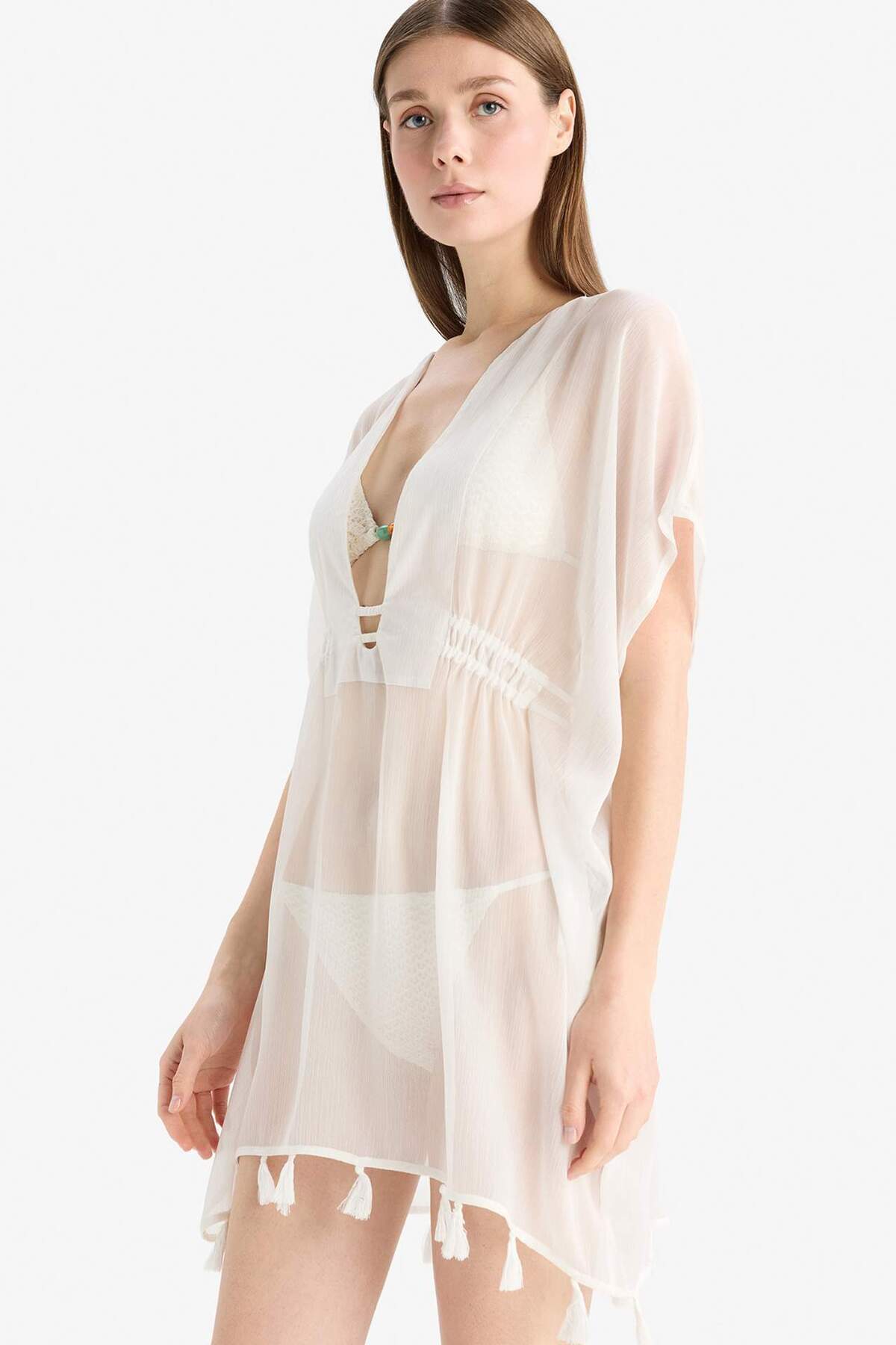 DeFacto Siyah Şifon Kimono-Fall in Love Z9958AZ24SM