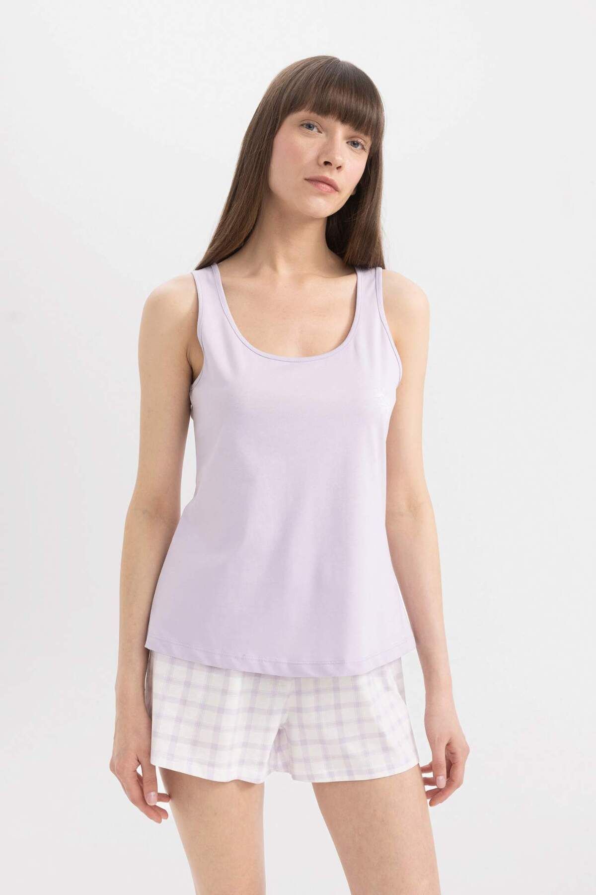 DeFacto-Patterned Pajama Set with Straps - C7898Axpr77 3