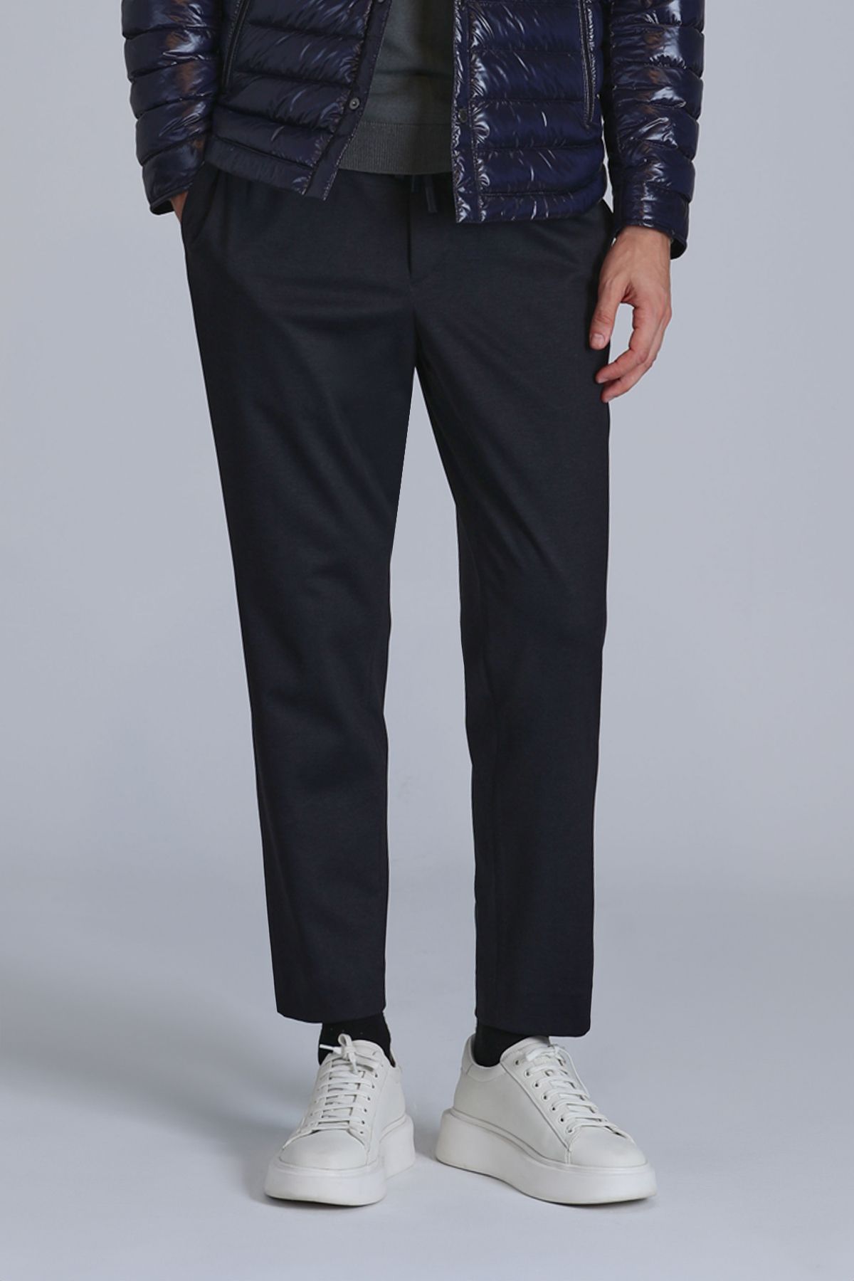 Lufian-Navy Blue Slim Fit Clos Sports Men's Chino Pants 2