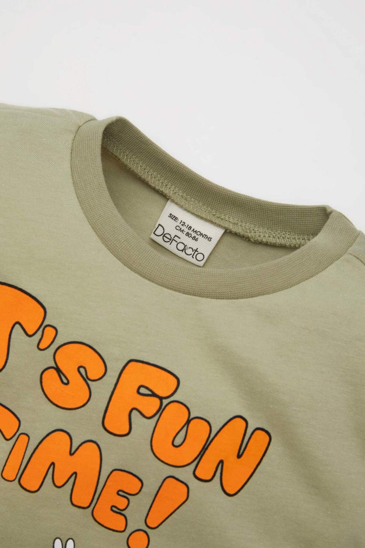 Defacto Erkek Bebek 2li Takım Bisiklet Yaka Baskılı Kısa Kollu Tişört Şort C6093A524SM fotoğrafı 3 (önizleme)