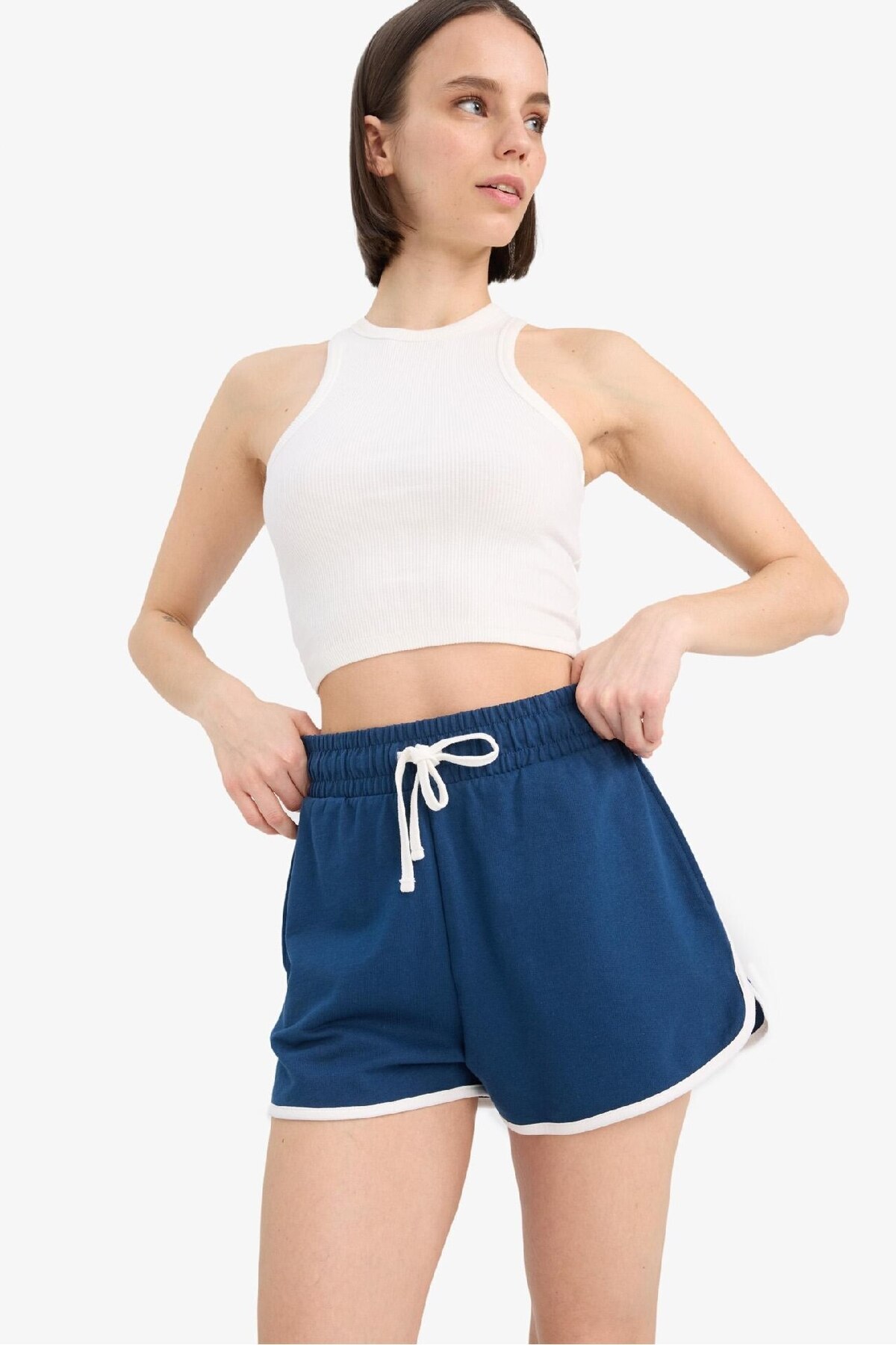 DeFacto-Σορτς Coool Regular Fit - Χοντρό ύφασμα A6224AX24HS 4