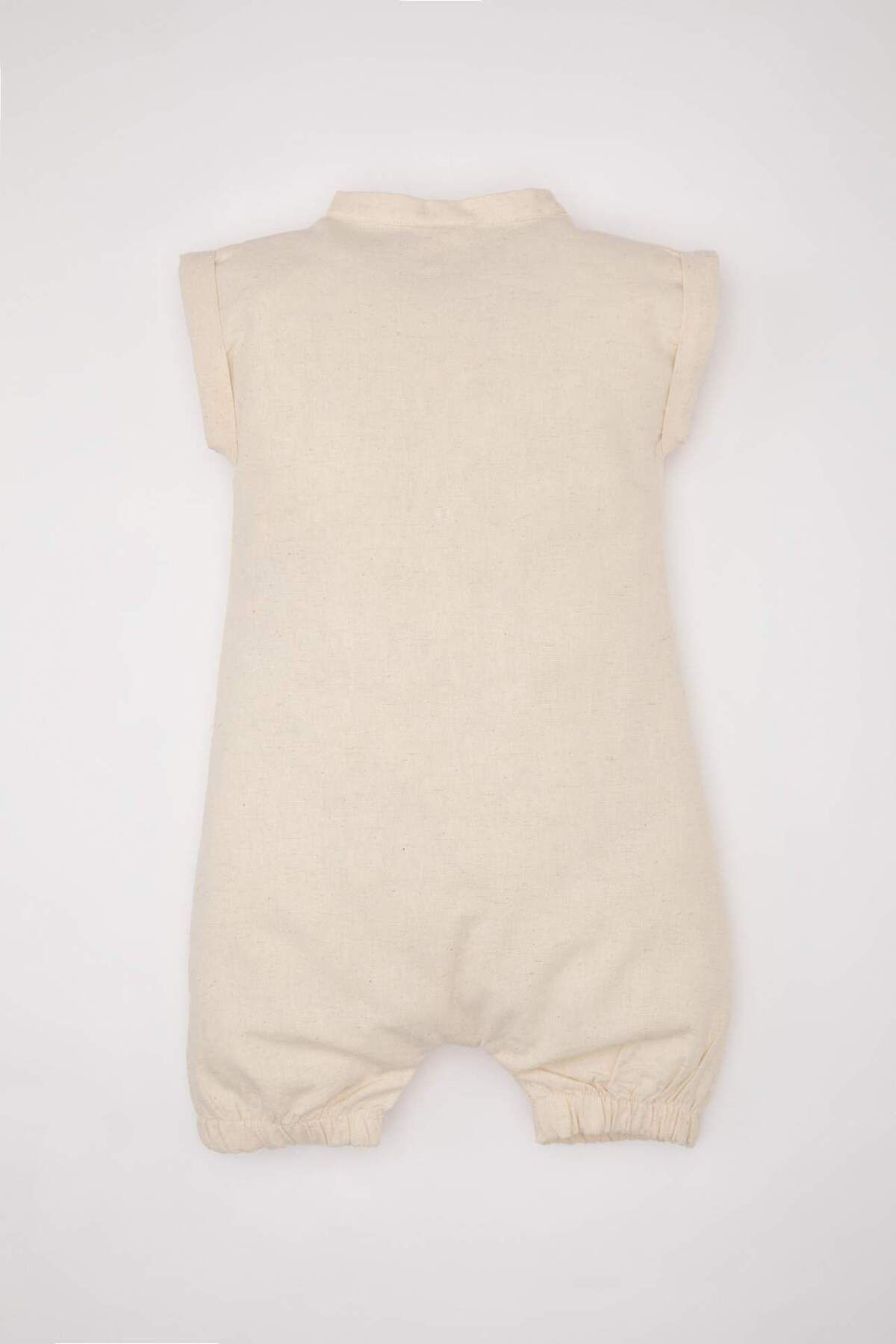 DeFacto-Newborn Baby Boy Linen Sleeveless Jumpsuit - C5183a524sm 5