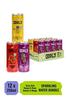 ODDLY Dört Dörtlük - Gaza gelmiş Turşu Suyu, Karpuz-Nane, Ananas-Mango
