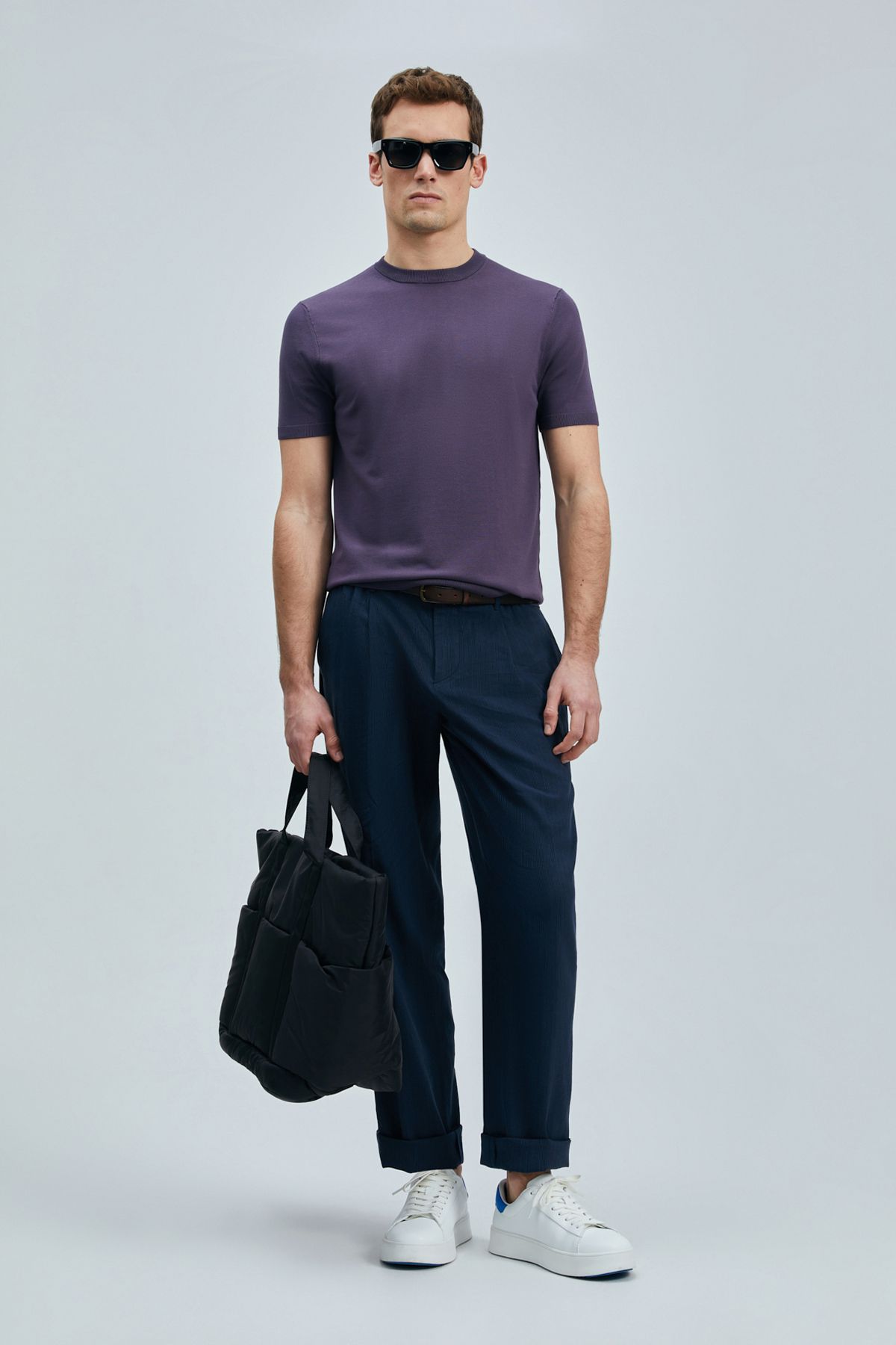 Lufian-Tom Smart Ανδρικό παντελόνι Chino Slim Fit Navy Blue 2