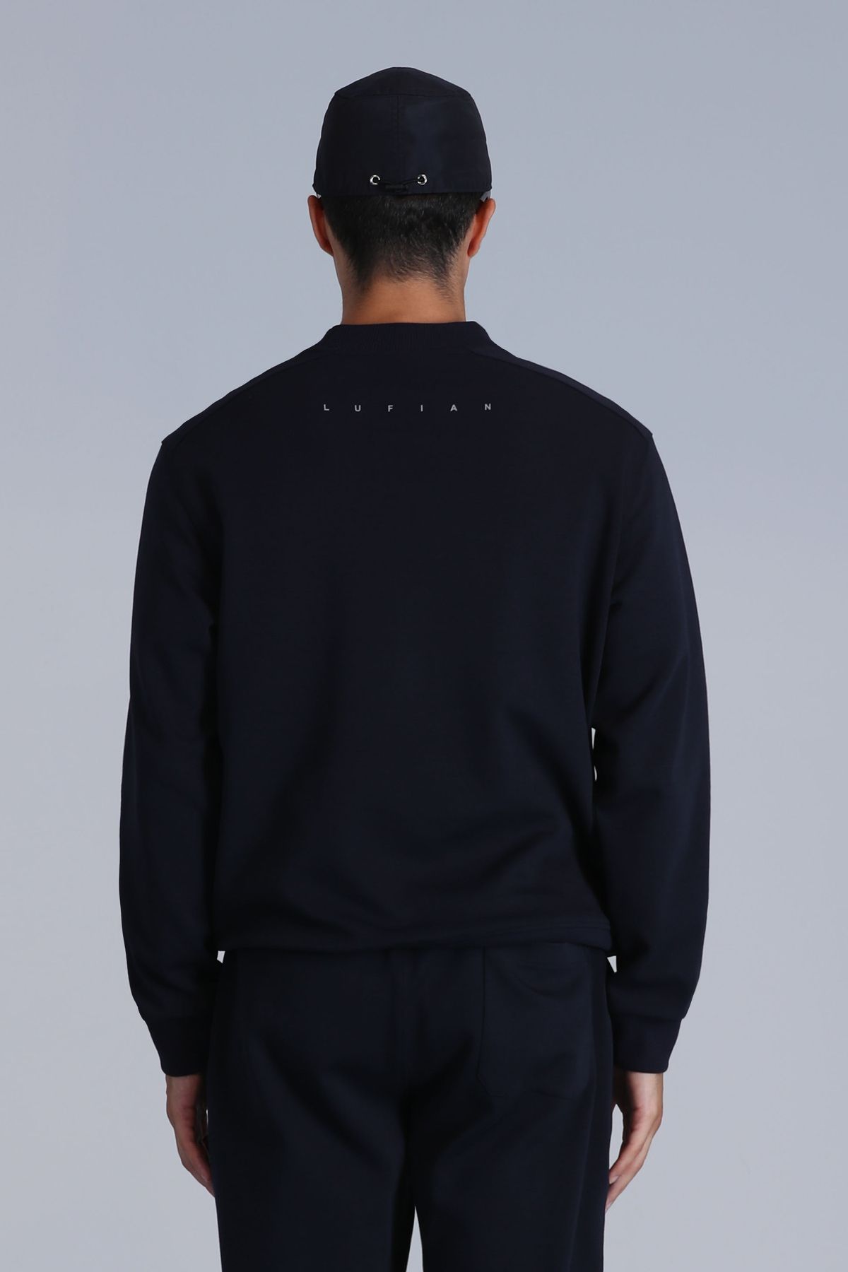 Lufian-Ανδρικό φούτερ Luther Navy Blue 6