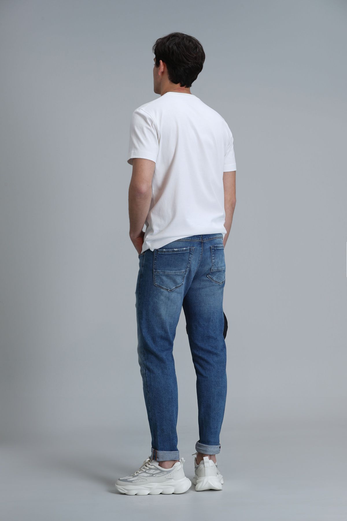 Lufian-Tomy Smart Jeans - Мъжки тесни сини панталони 6