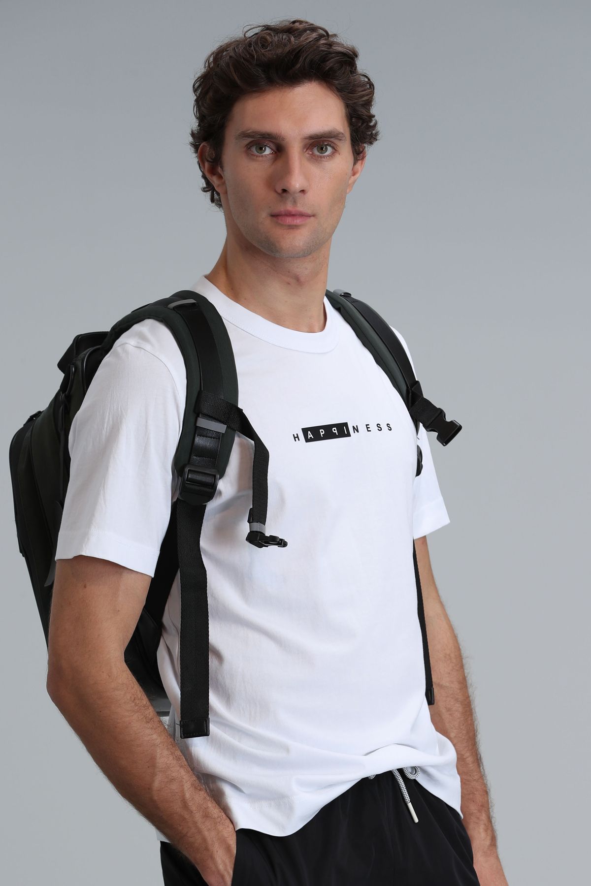 Lufian-Tricou grafic modern Kane alb 5
