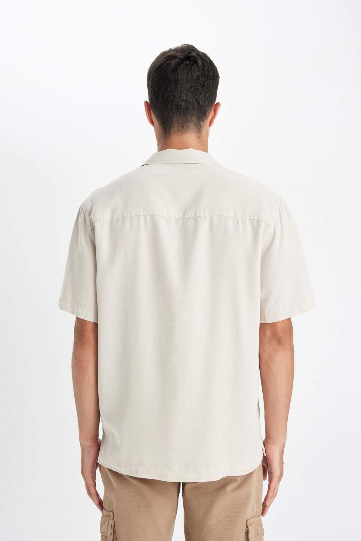 DeFacto-Relax Fit Letnia koszula polo z bawełny z krótkim rękawem C7394AX24SM 7