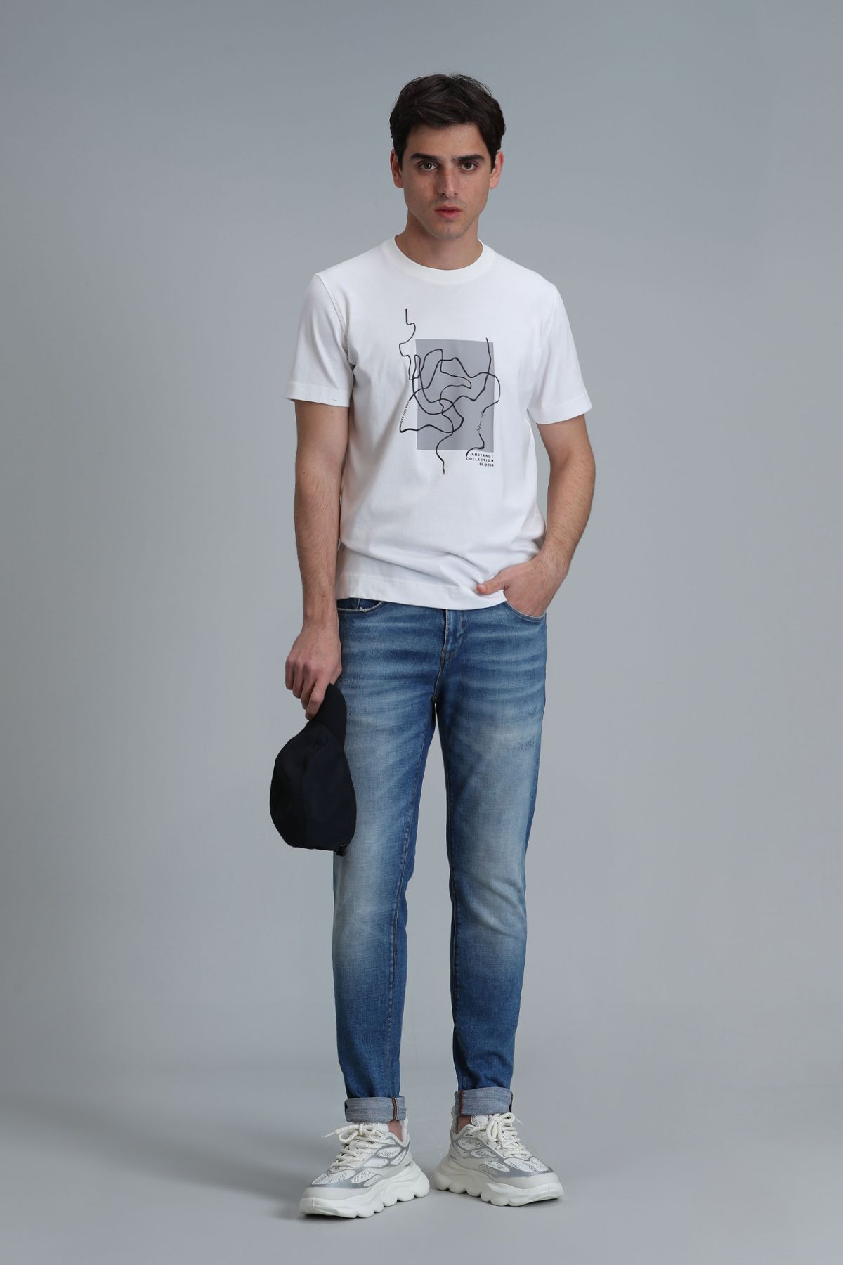 Lufian-Tomy Smart Jeans - Мъжки тесни сини панталони 5