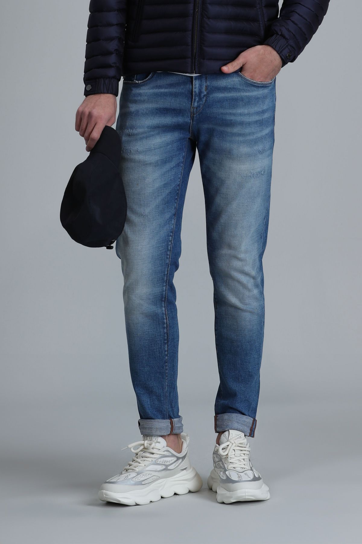 Lufian-Tomy Smart Jeans - Мъжки тесни сини панталони 2