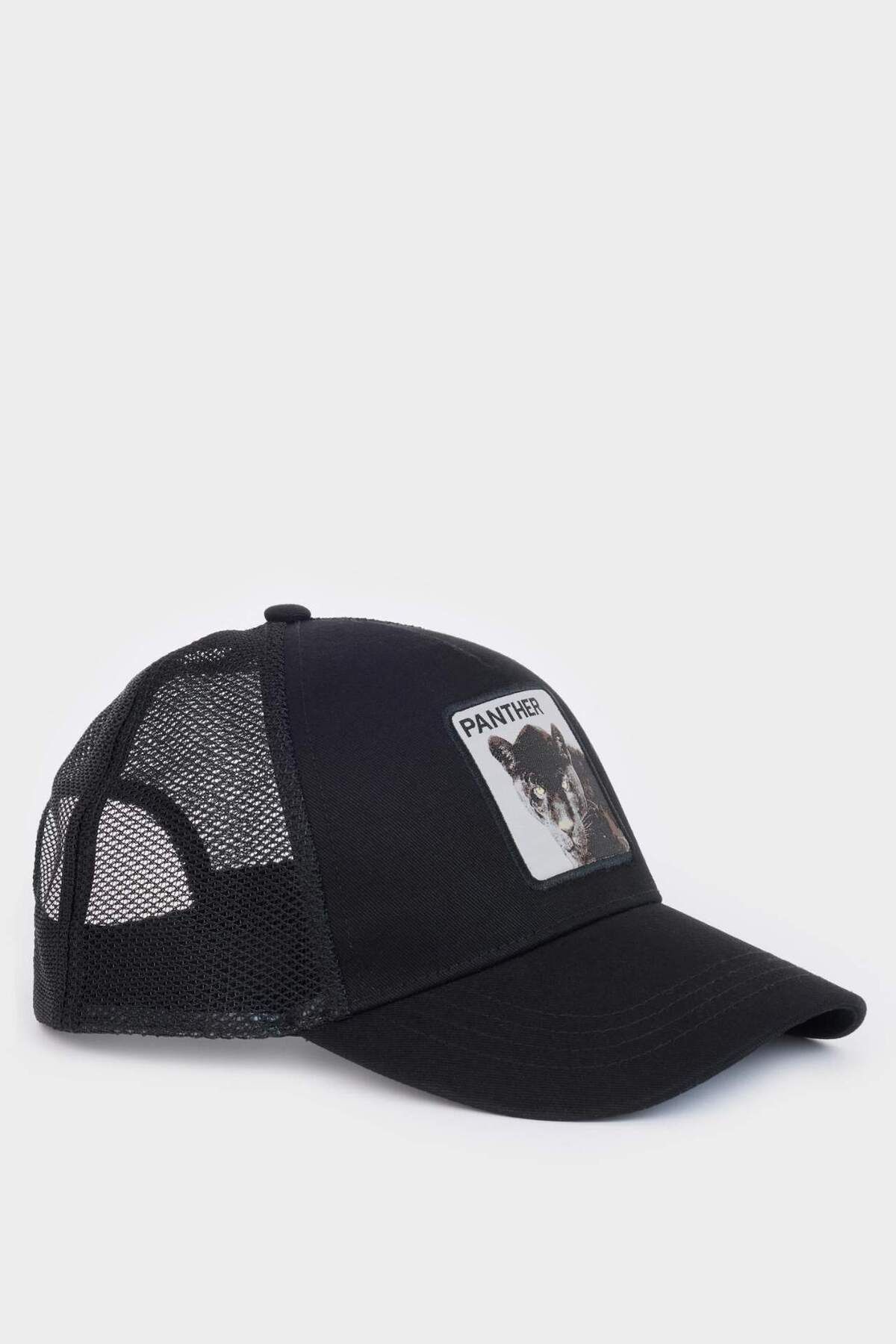DeFacto-Men's Label Printed Woven Baseball Basketball Cap B7998AX24SM 4