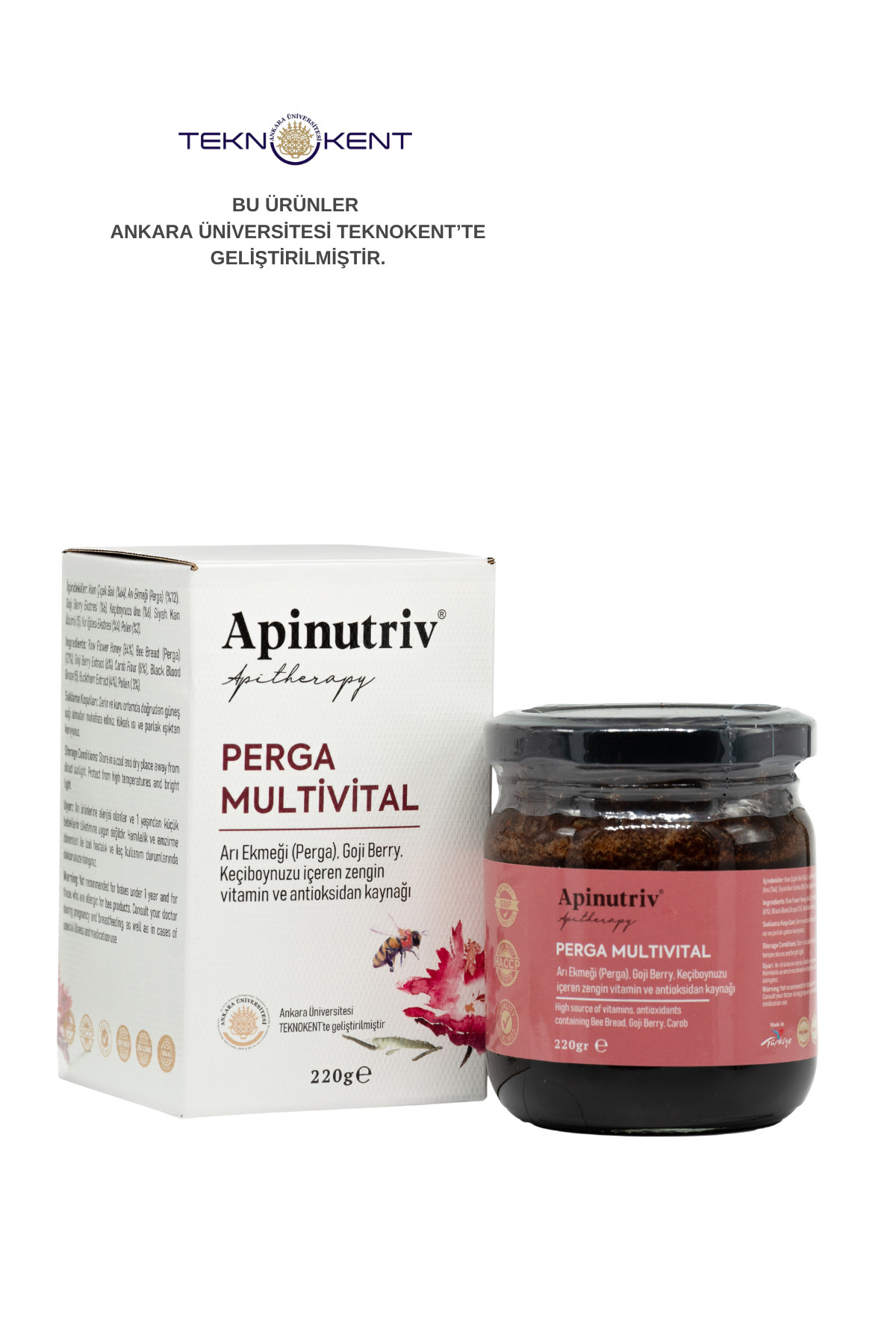 PRO ARGI-9+ シトラスベリーフレーバー 30スティック Apinutriv Perga Multivital Arı Ekmeği, Goji Berry, Kır İğdesi
