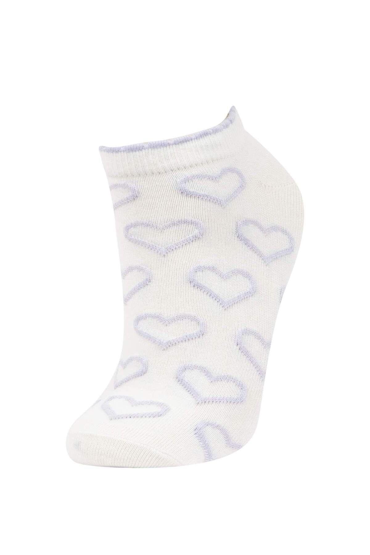 DeFacto-Damen 3-teilige Baumwollstiefel Socken B6019AXNS 4