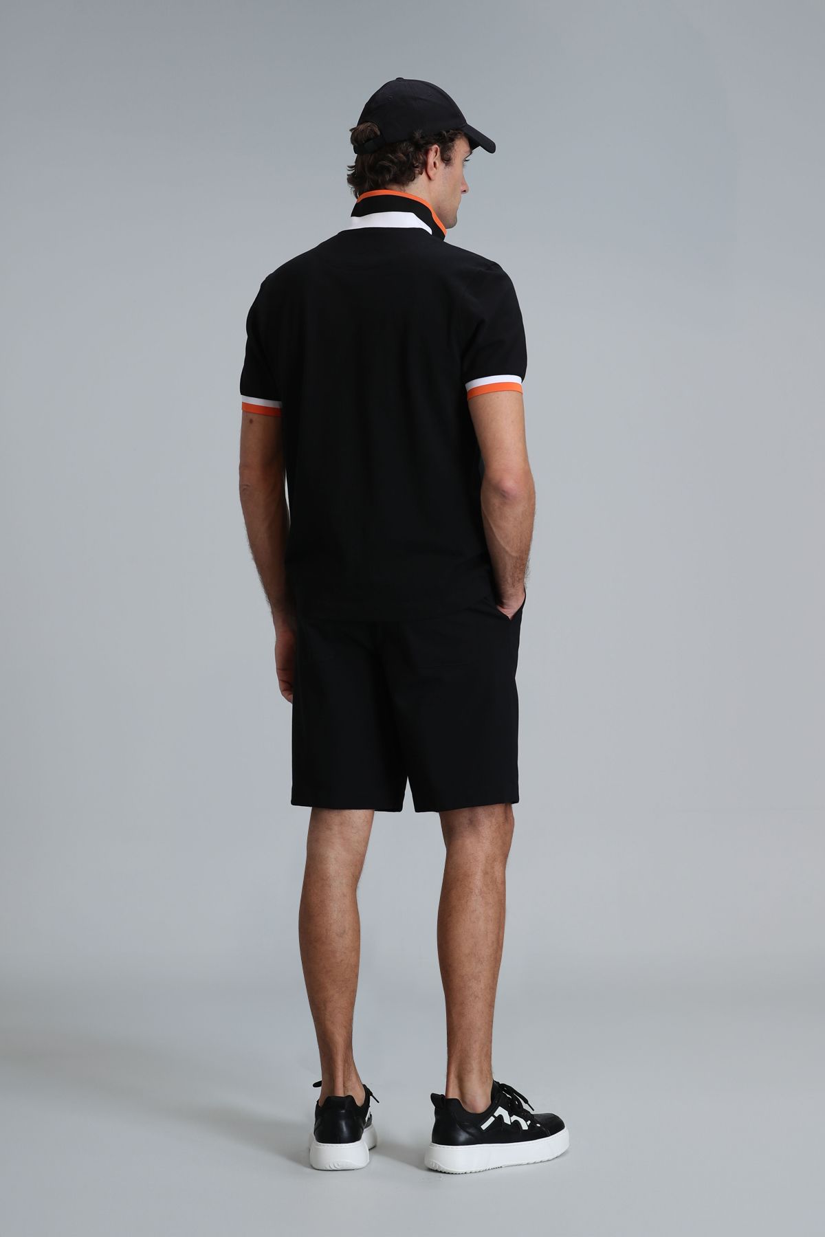 Lufian-Ανδρικό Slim Fit Μαύρο σορτς Chino - Chris Sports 6