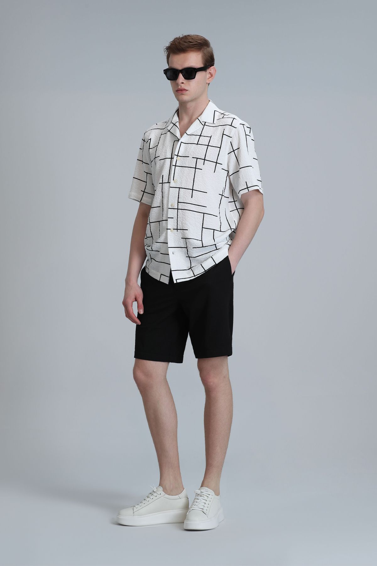 Lufian-Daniel Sports Men's Slim Fit Black Chino Shorts 3