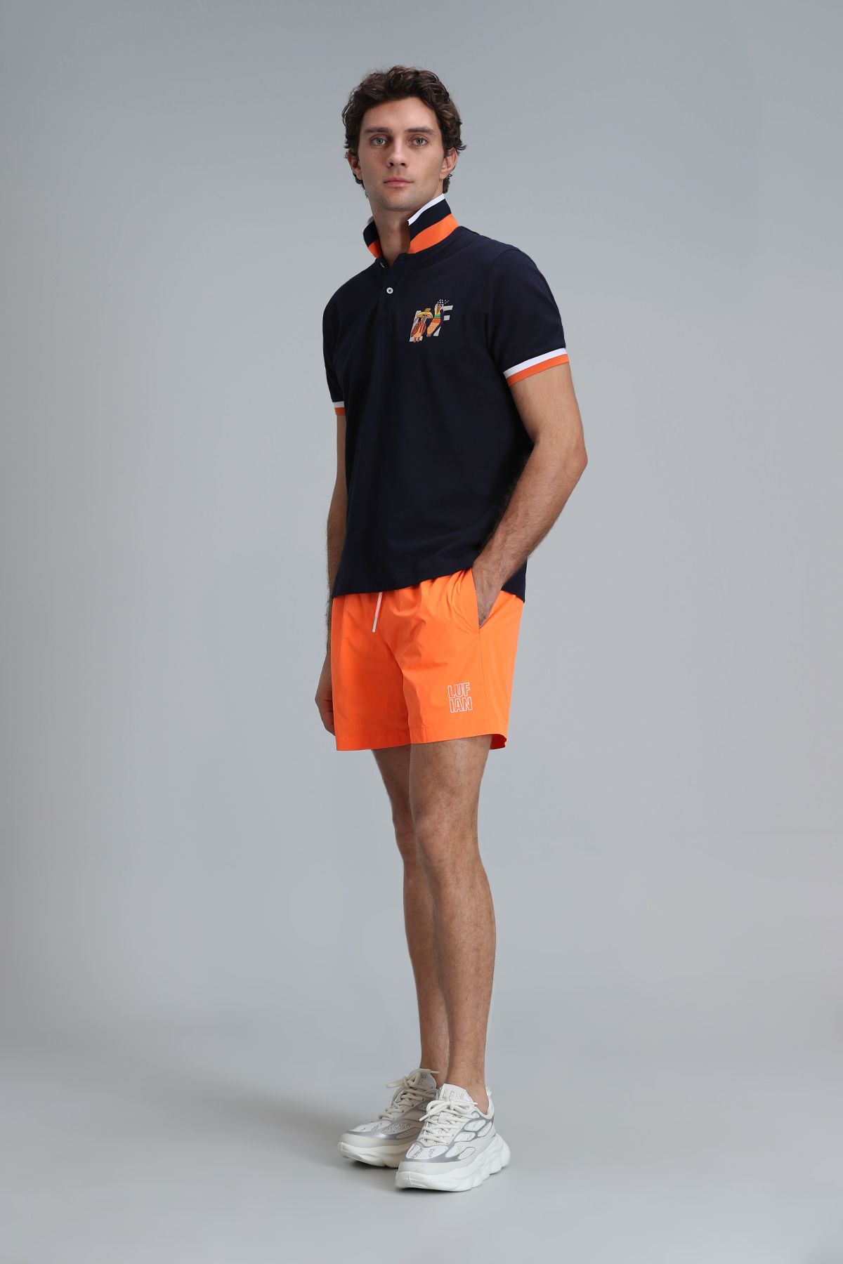 Lufian-Ανδρικό μπλουζάκι πόλο Ruby Smart - Navy 4