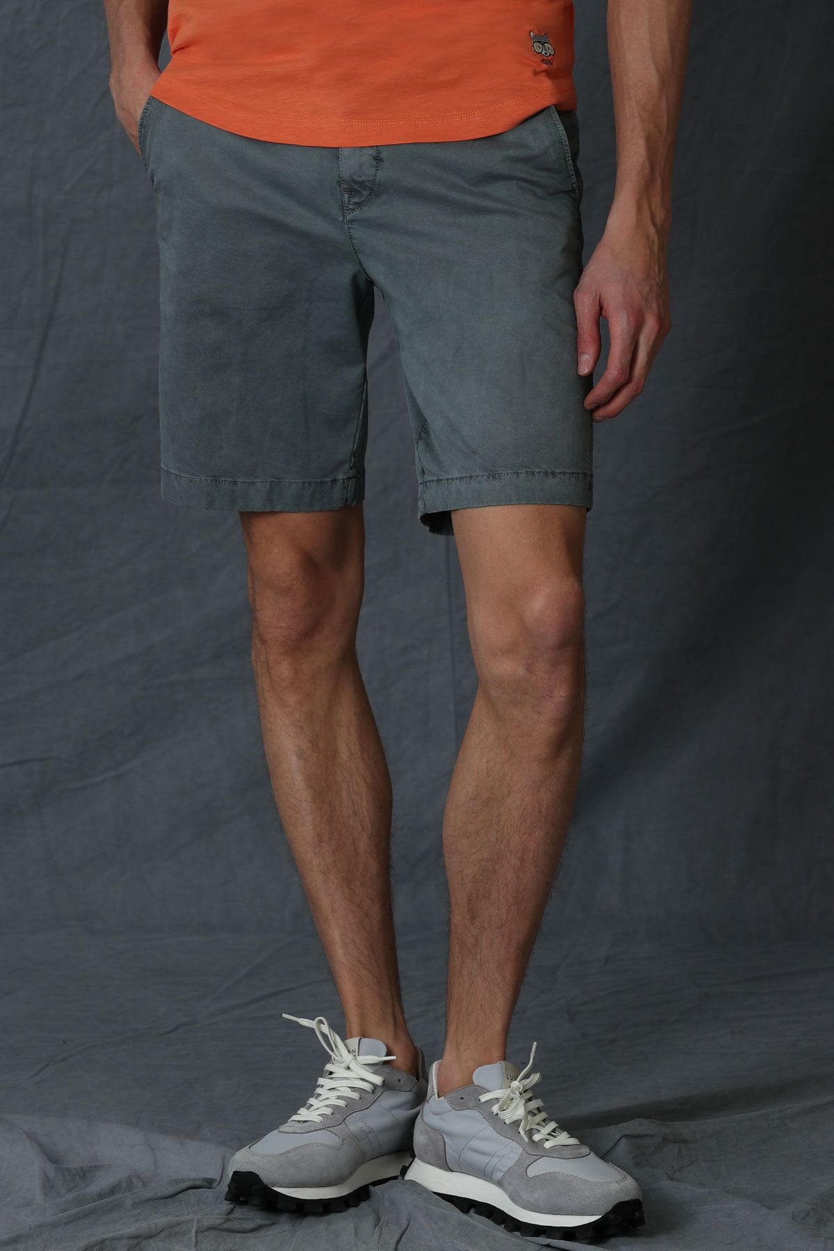 Lufian-Zegler Sports Men's Chino Shorts Slim Fit Green 2
