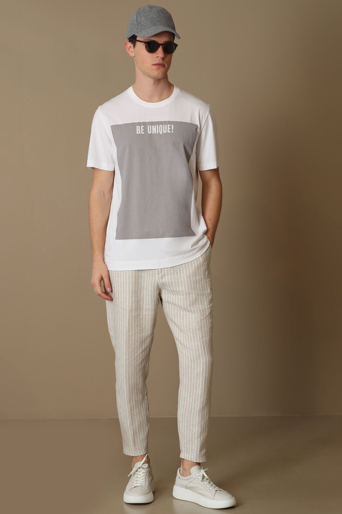 Lufian-Tricou grafic Richard Modern Alb 2