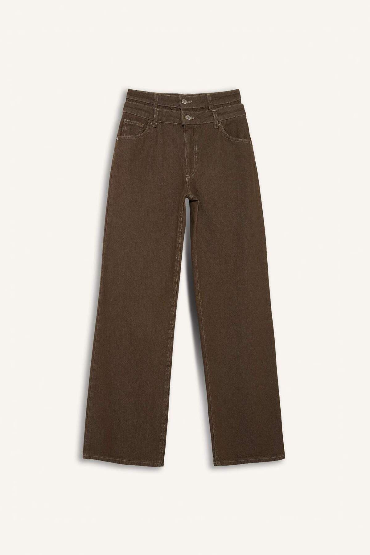 DeFacto-90er-Jahre-Jeans mit weitem Bein, hoher Taille, weitem, weitem Bein und langem Bein C4771ax24sp 8
