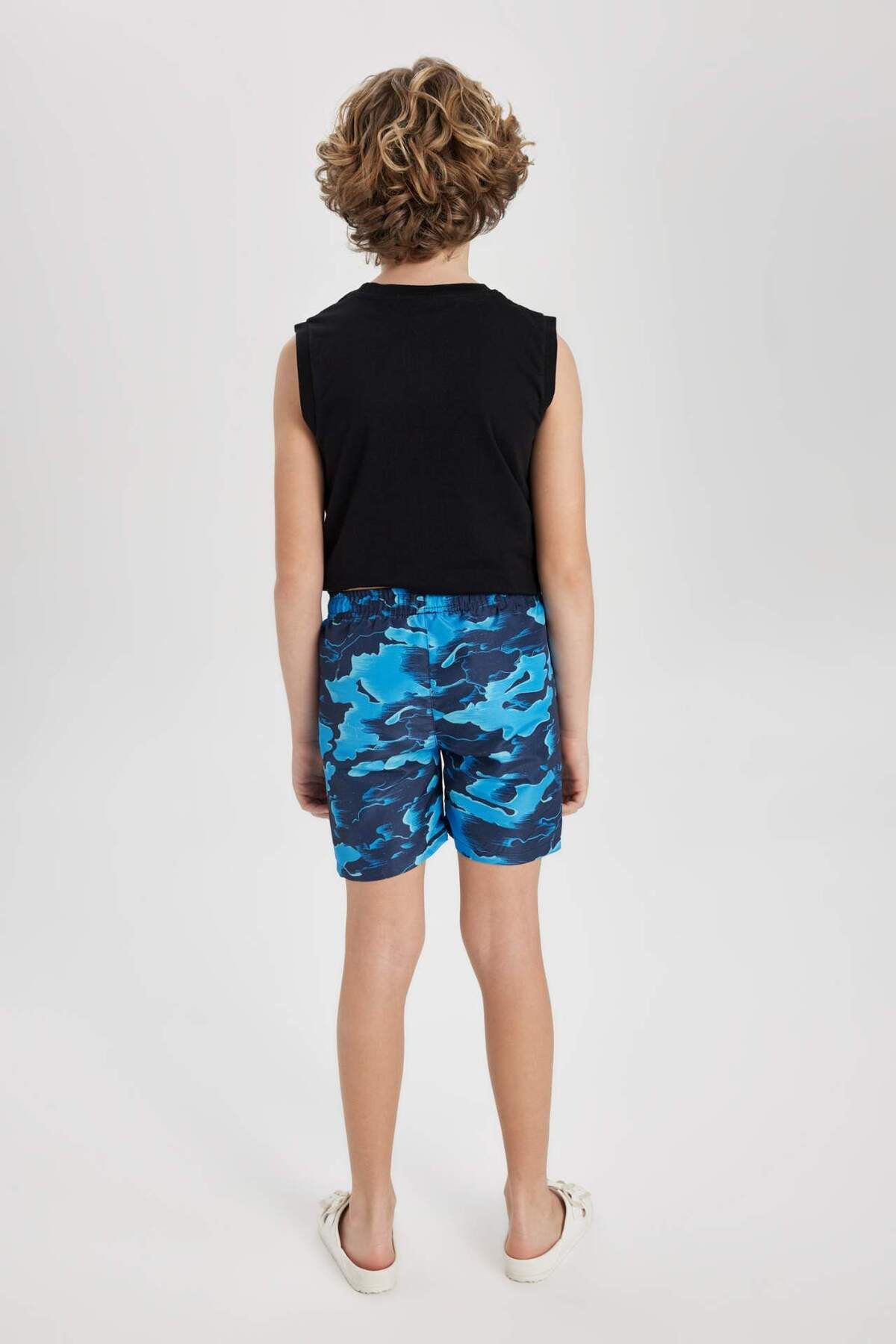 DeFacto-Boy's Patterned Swim Shorts B7424A824Hs 5