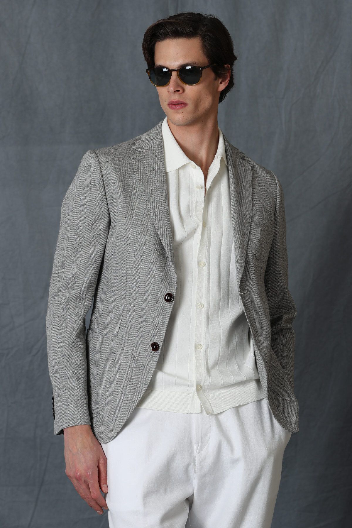 Lufian-Спортно мъжко яке Philip Sports Slim Fit Grey 4