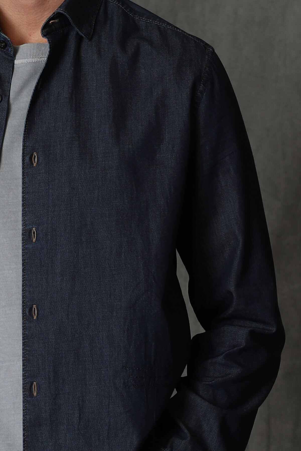 Lufian-Cămașă inteligentă pentru bărbați Danor Slim Fit Albastru închis 3