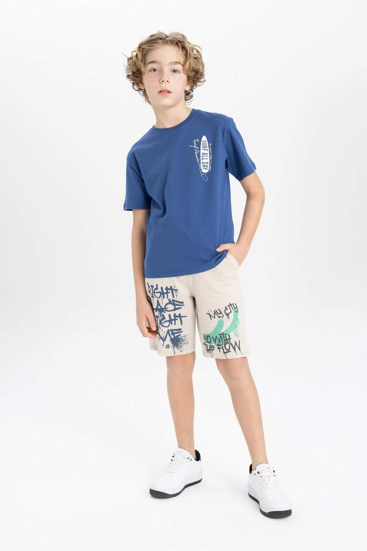 DeFacto-Boy's Printed Shorts C1854A824Sm 3