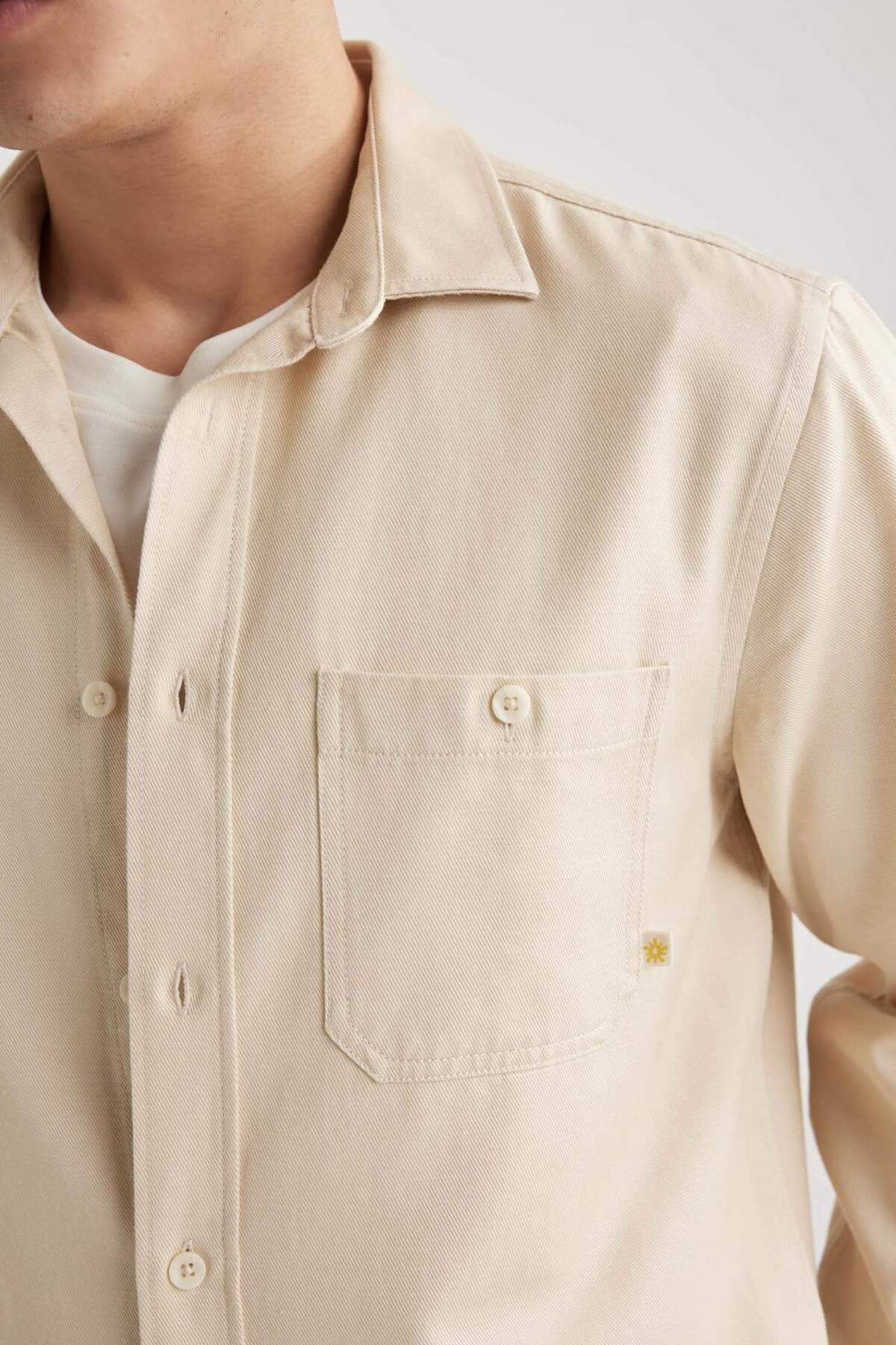 DeFacto-Regular Fit Basic Einfarbiges Langarmshirt B3670ax24sp 4