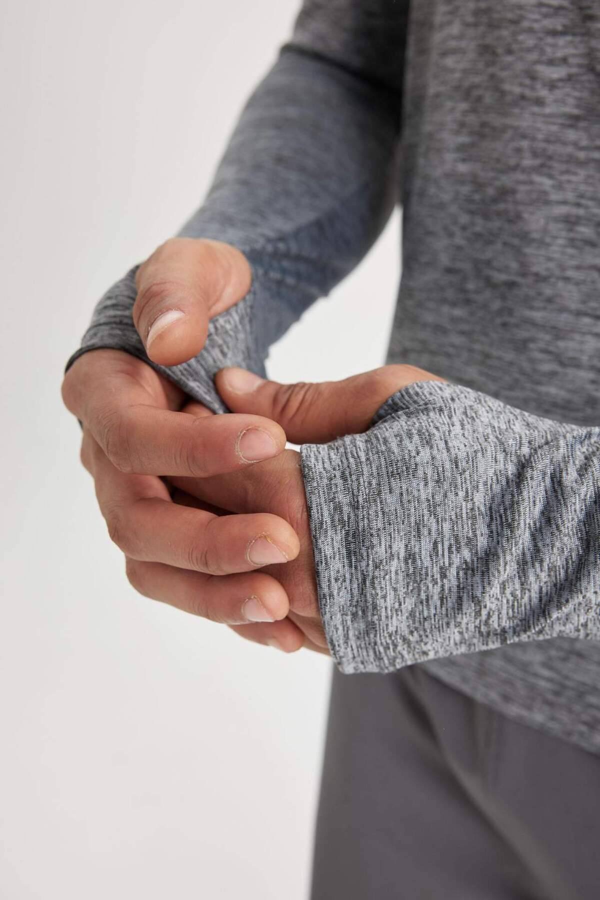 DeFacto-DeFactoFit Slim Fit Kapuzen-Sweatshirt B4592AX24SP 8