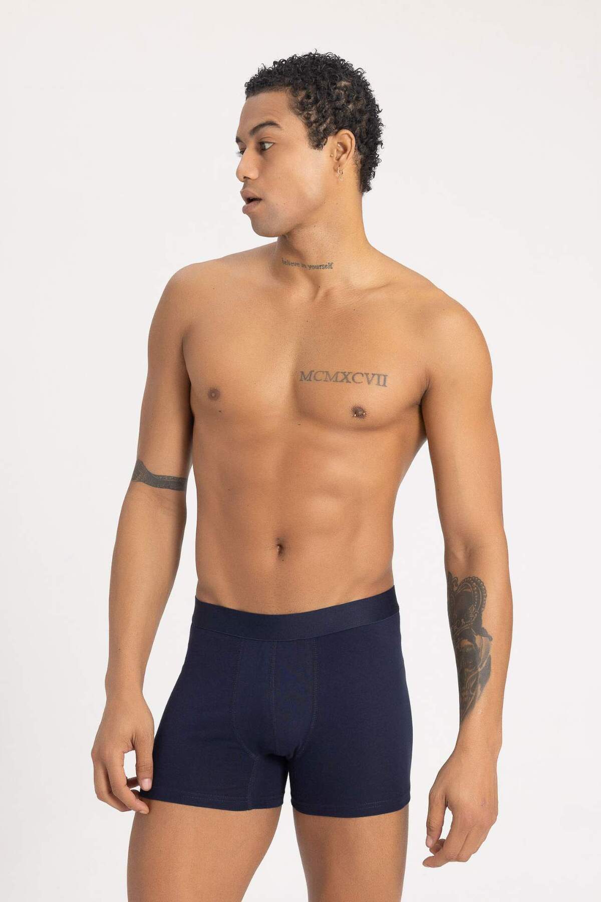 DeFacto-Men's Navy Boxer Briefs - Model B7956Ax/Nv135 6