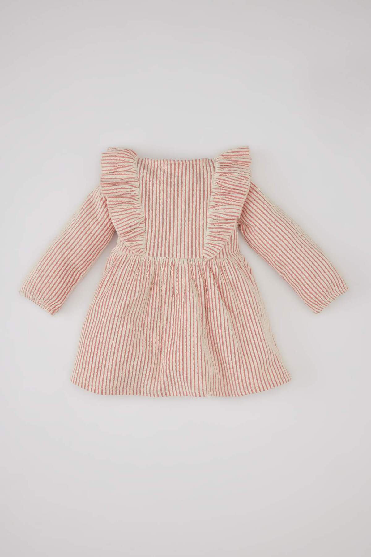 DeFacto-Baby Girl Striped Long Sleeve Dress B9491A524SP 4