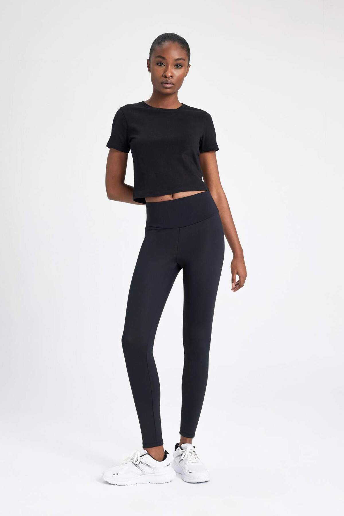 DeFacto-DeFactoFit Bauchformende Sportleggins B4046AX23AU 5