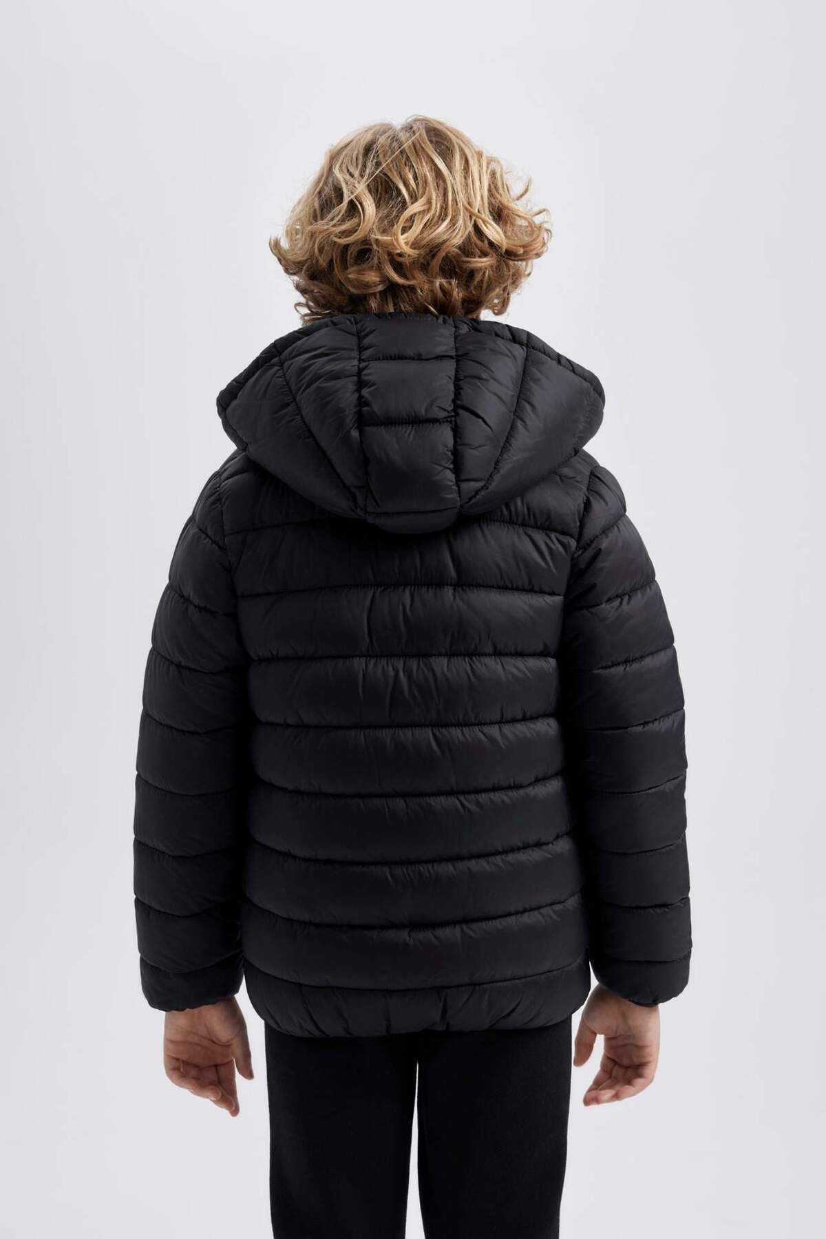 DeFacto-Boy's Water Repellent Hooded Basic Plain down Jacket B1824A824Sp 7