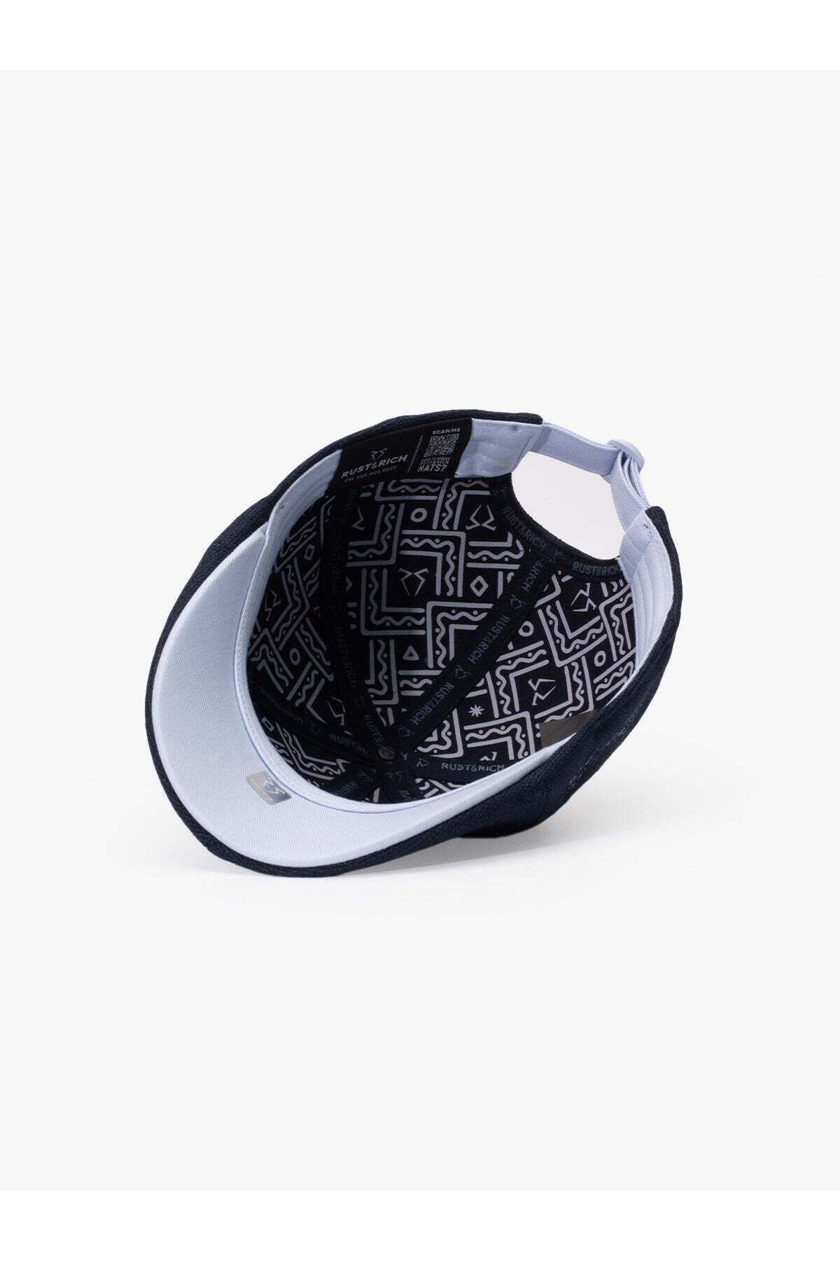 RustandRich-Women Men Navy Blue Casket Hat Timeless Collection Linen 6