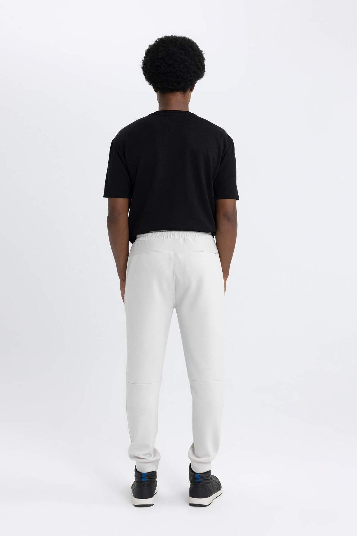 DeFacto-Slim Fit Jogger Sweatpants - Skuba Diving ύφασμα με ελαστικά πόδια και τσέπες 7