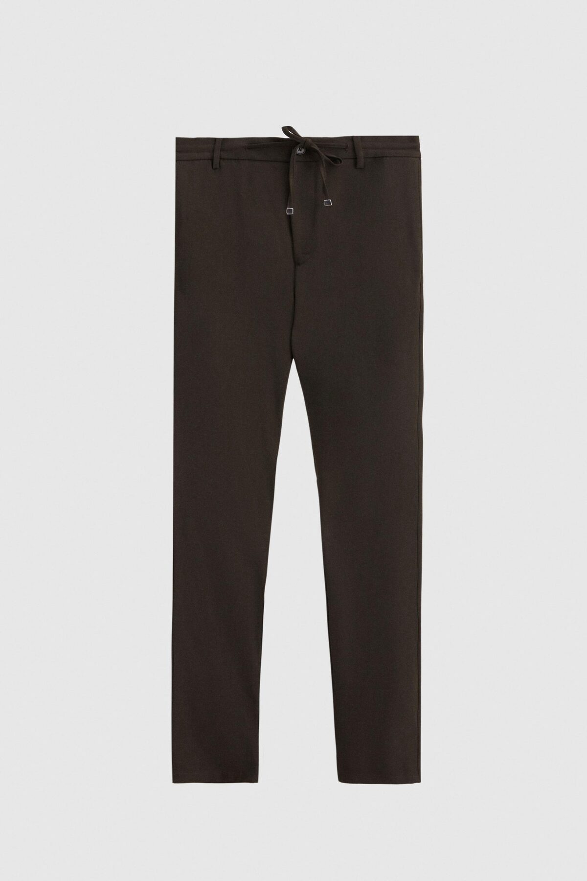 D'S Damat-Ds Groom Slim Fit Khaki Elastic Waist Drawstring Zippered Lycra Comfortable Jogger Pants 5
