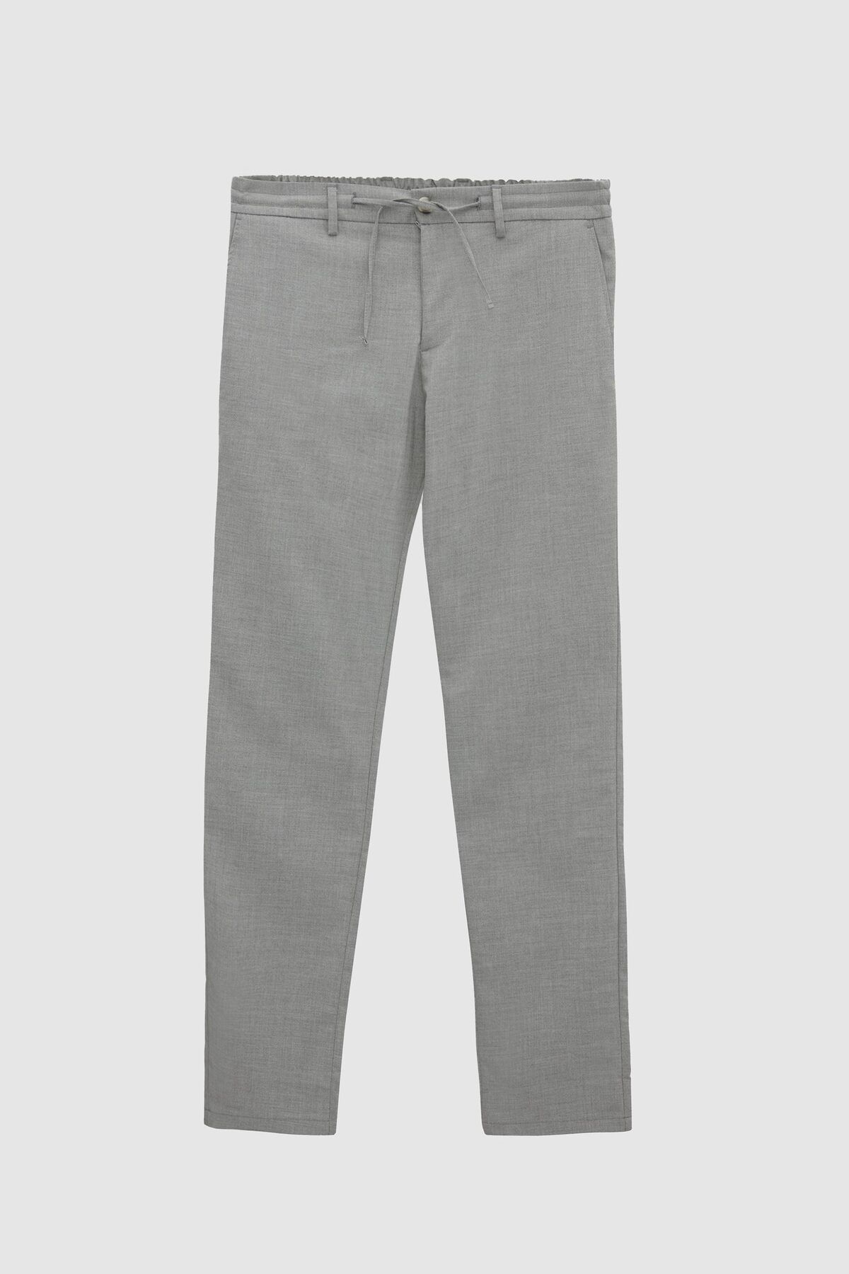 D'S Damat-Ds Damat Slim Fit Gray Elastic Waist Drawstring Zippered Lycra Comfortable Jogger Pants 5