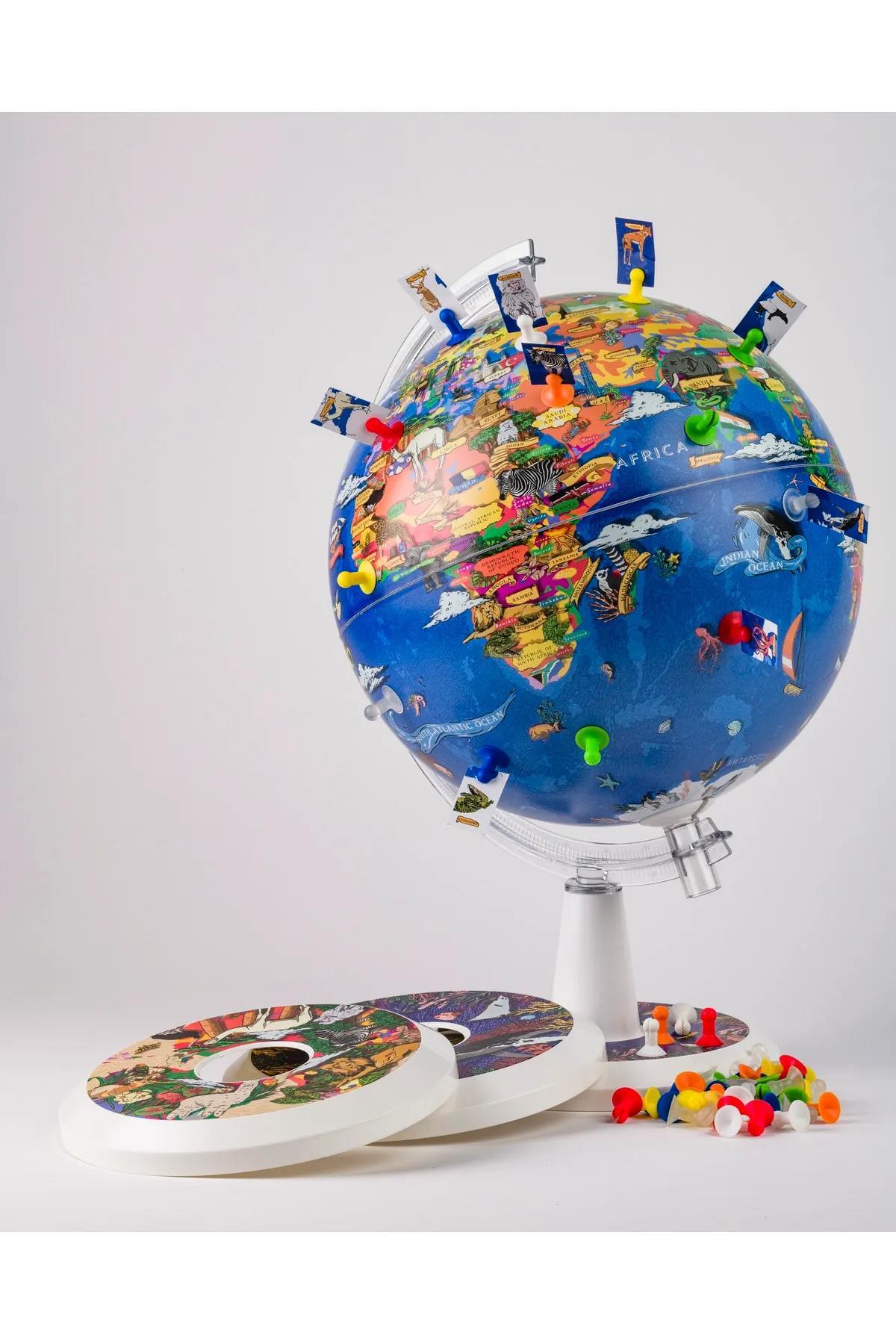 Gürbüz Yayınları My World Globe + Grafik Stant + Pin + Pin