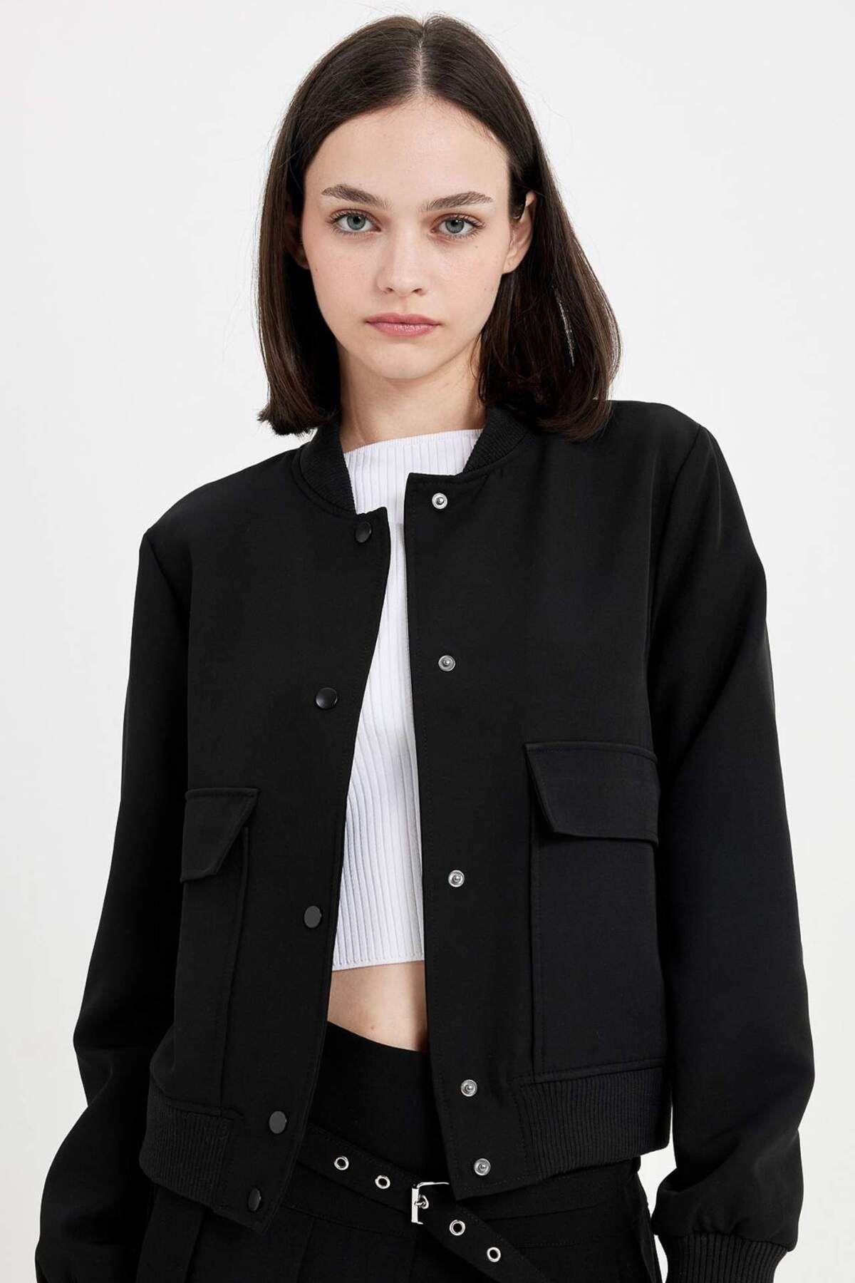 DeFacto-B3469Ax23Au Model Regular Fit Jacket Coat 1